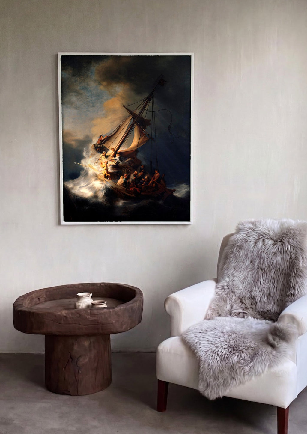 Quadro Decorativo A Tempestade no Mar da Galileia - Rembrandt | quadro emoldurado na parede