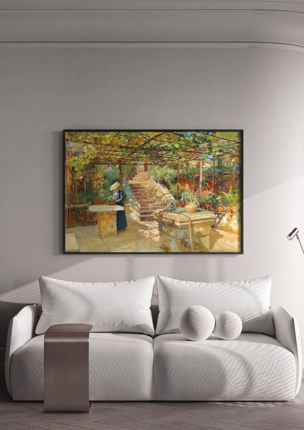 Quadro Decorativo Jardins com Pérgola - Marie Egner | quadro emoldurado na parede