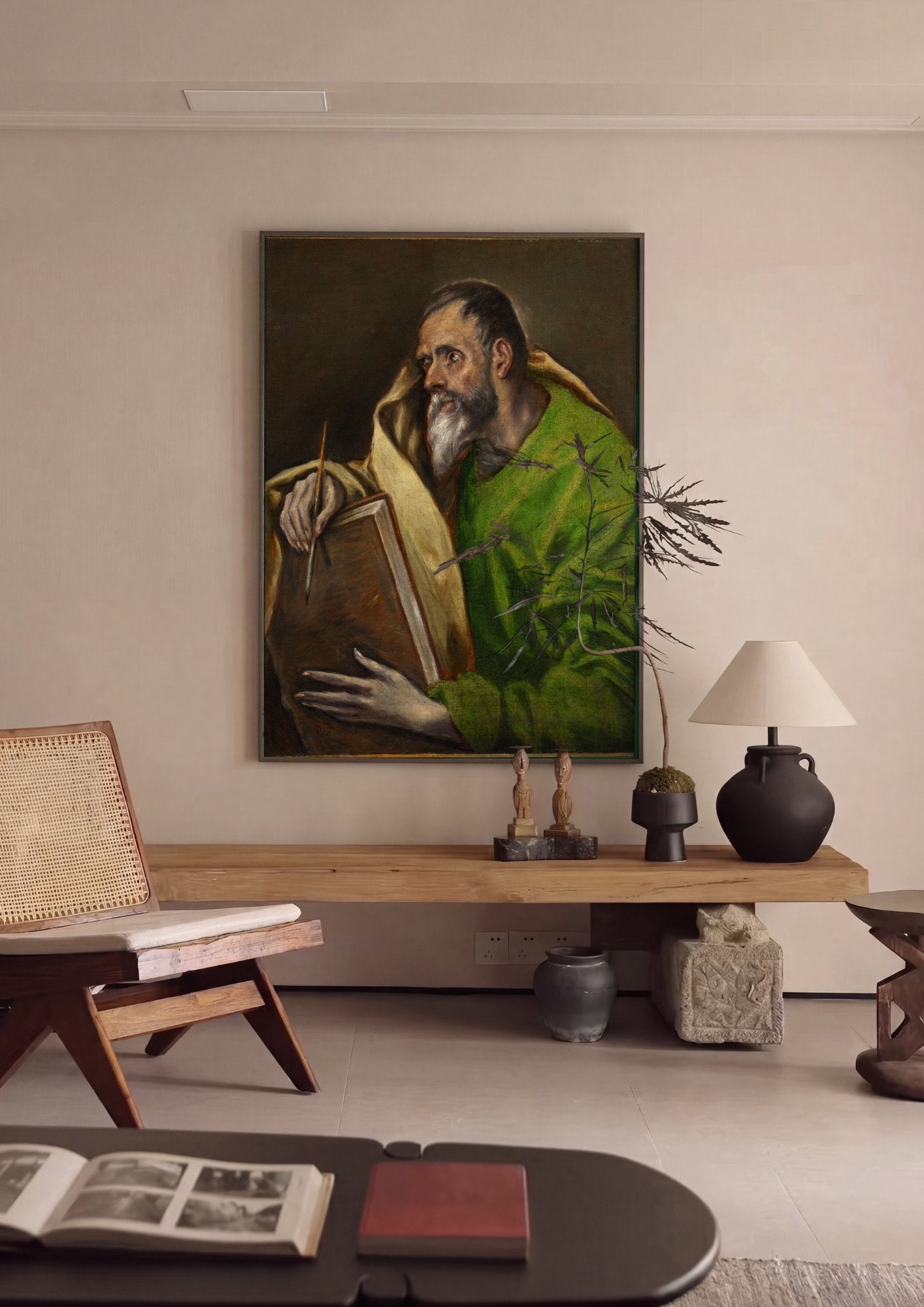 Quadro Decorativo Apóstolo/Evangelista - El Greco em ambiente decorado