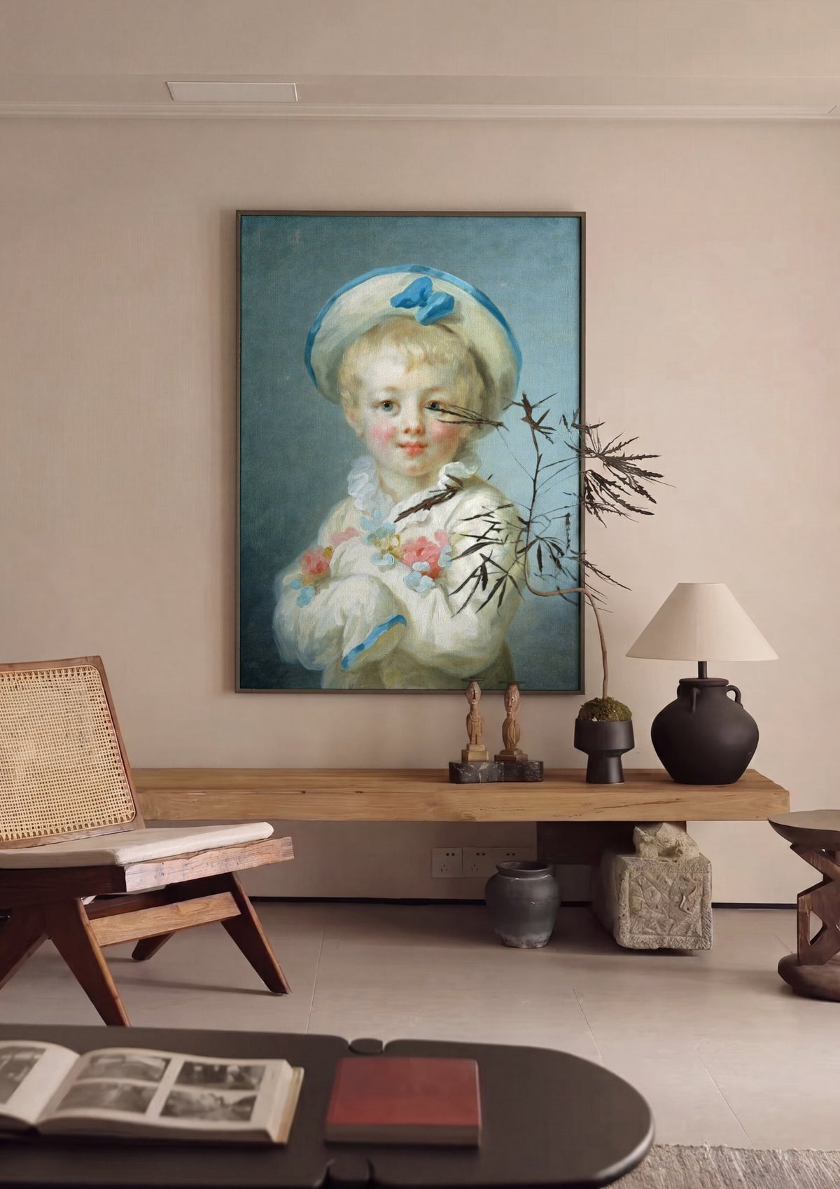 Quadro Decorativo O Menino Jovem - Fragonard | quadro emoldurado na parede
