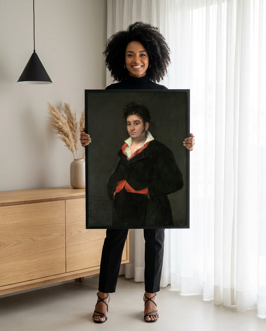 Quadro Decorativo D. Ramón Satue - Goya | modelo apresentando o quadro emoldurado