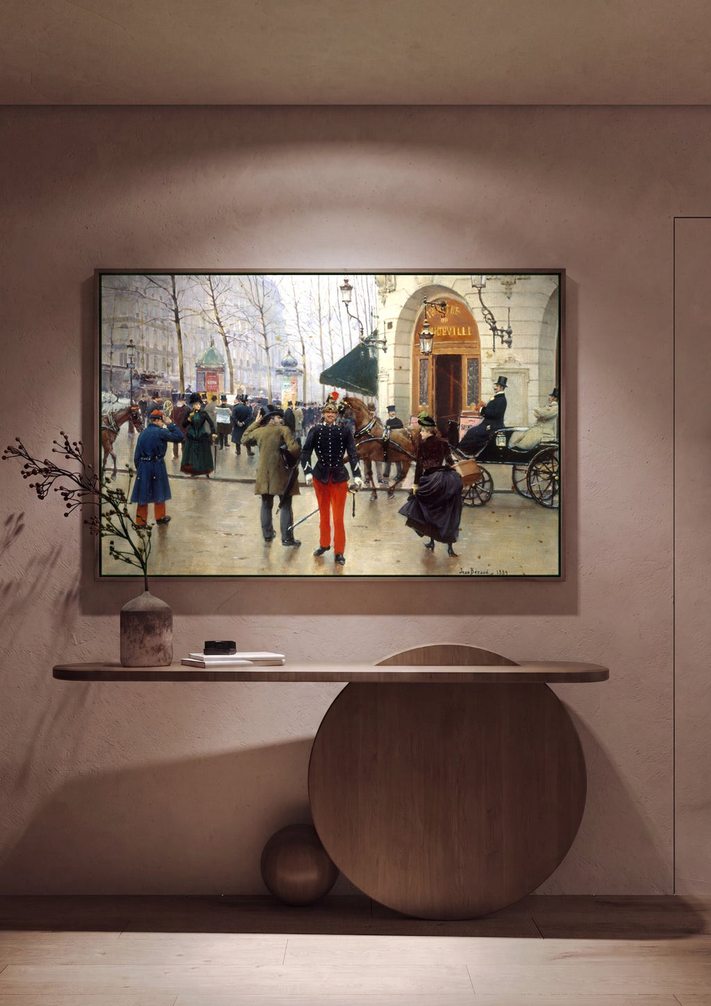 Quadro Decorativo Cena Urbana Francesa - Jean Béraud em ambiente decorado