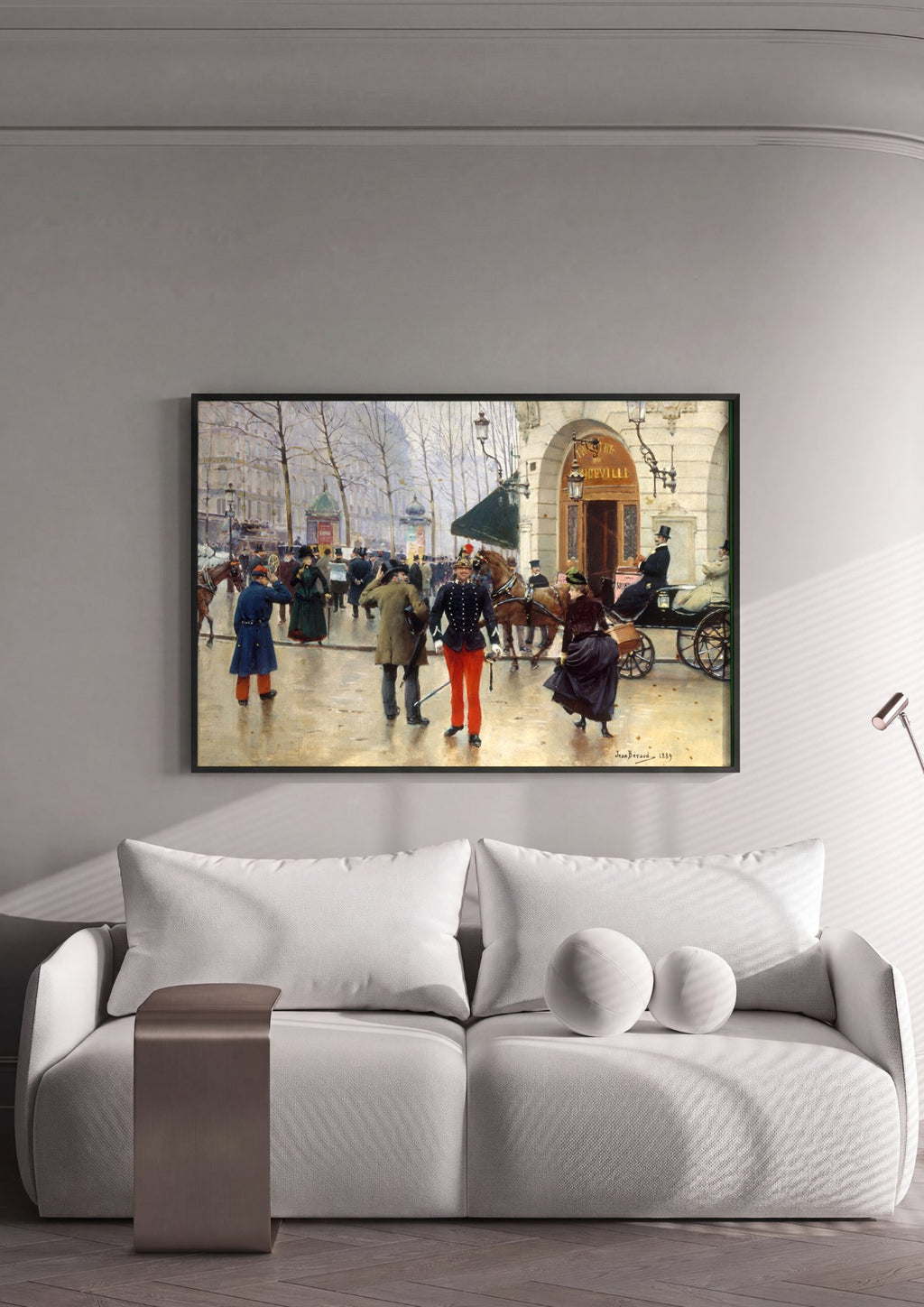 Quadro Decorativo Cena Urbana Francesa - Jean Béraud em ambiente decorado