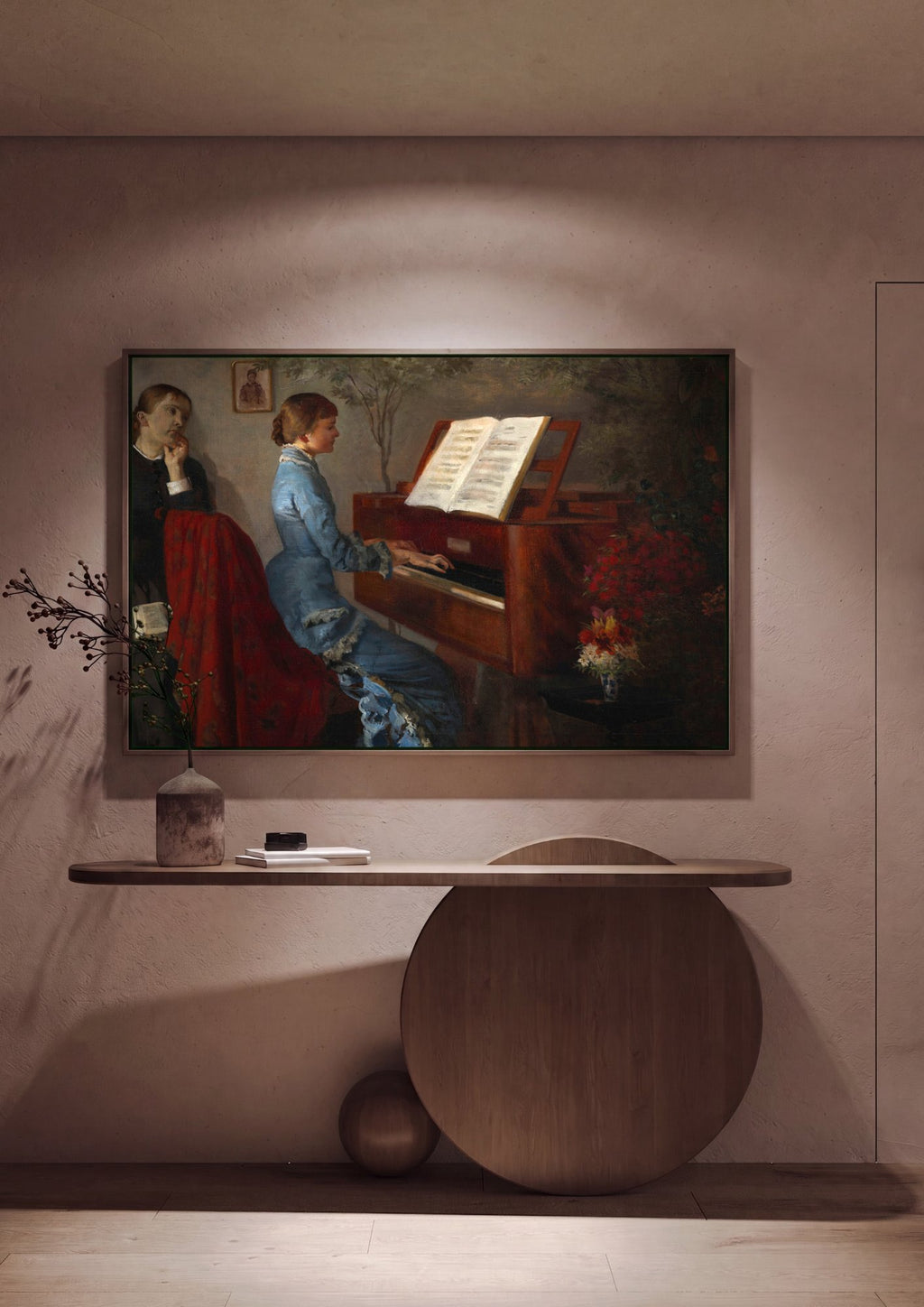 Quadro Decorativo A Melodia Silenciosa - Jacek Malczewski em ambiente decorado