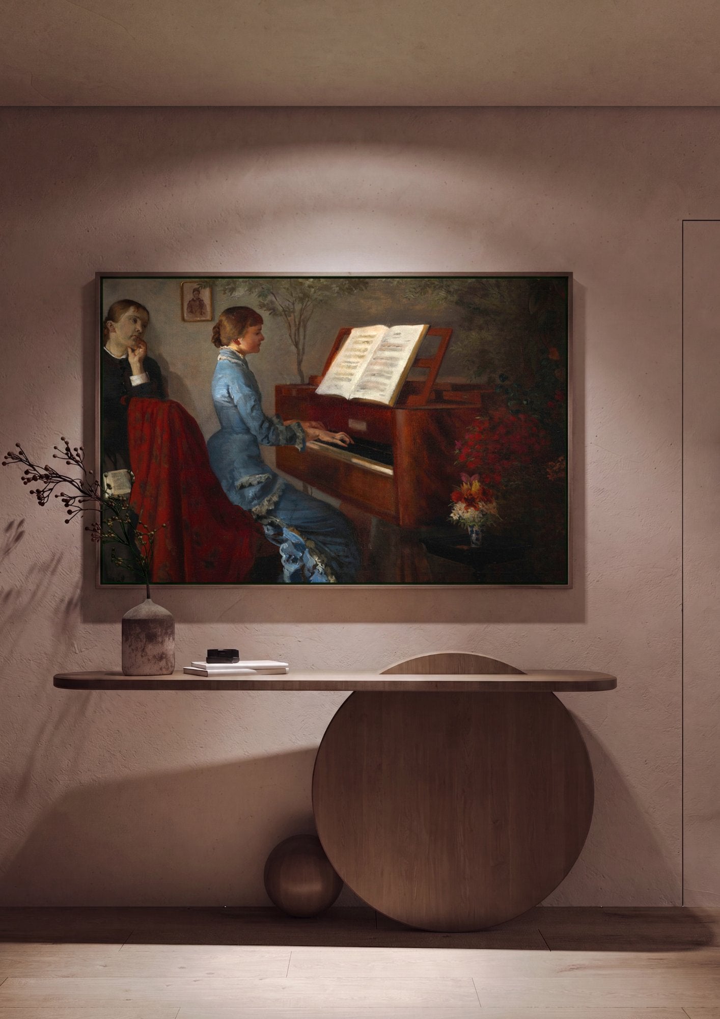 Quadro Decorativo A Melodia Silenciosa - Jacek Malczewski em ambiente decorado