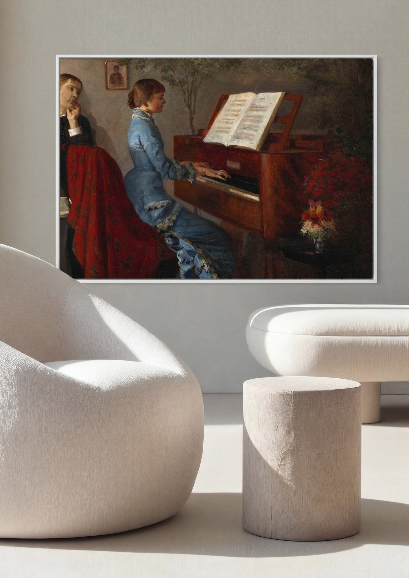 Quadro Decorativo A Melodia Silenciosa - Jacek Malczewski em ambiente decorado