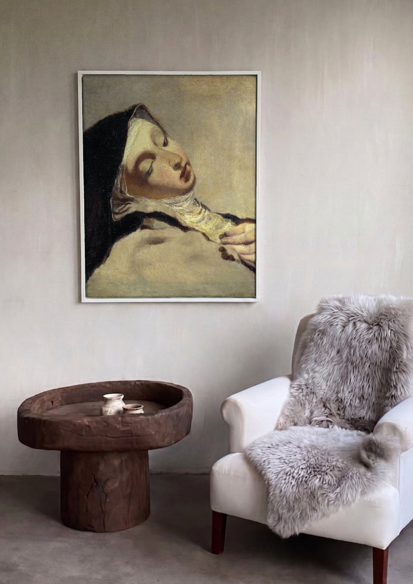 Quadro Decorativo A Morte de Cleópatra - Piazzetta em ambiente decorado