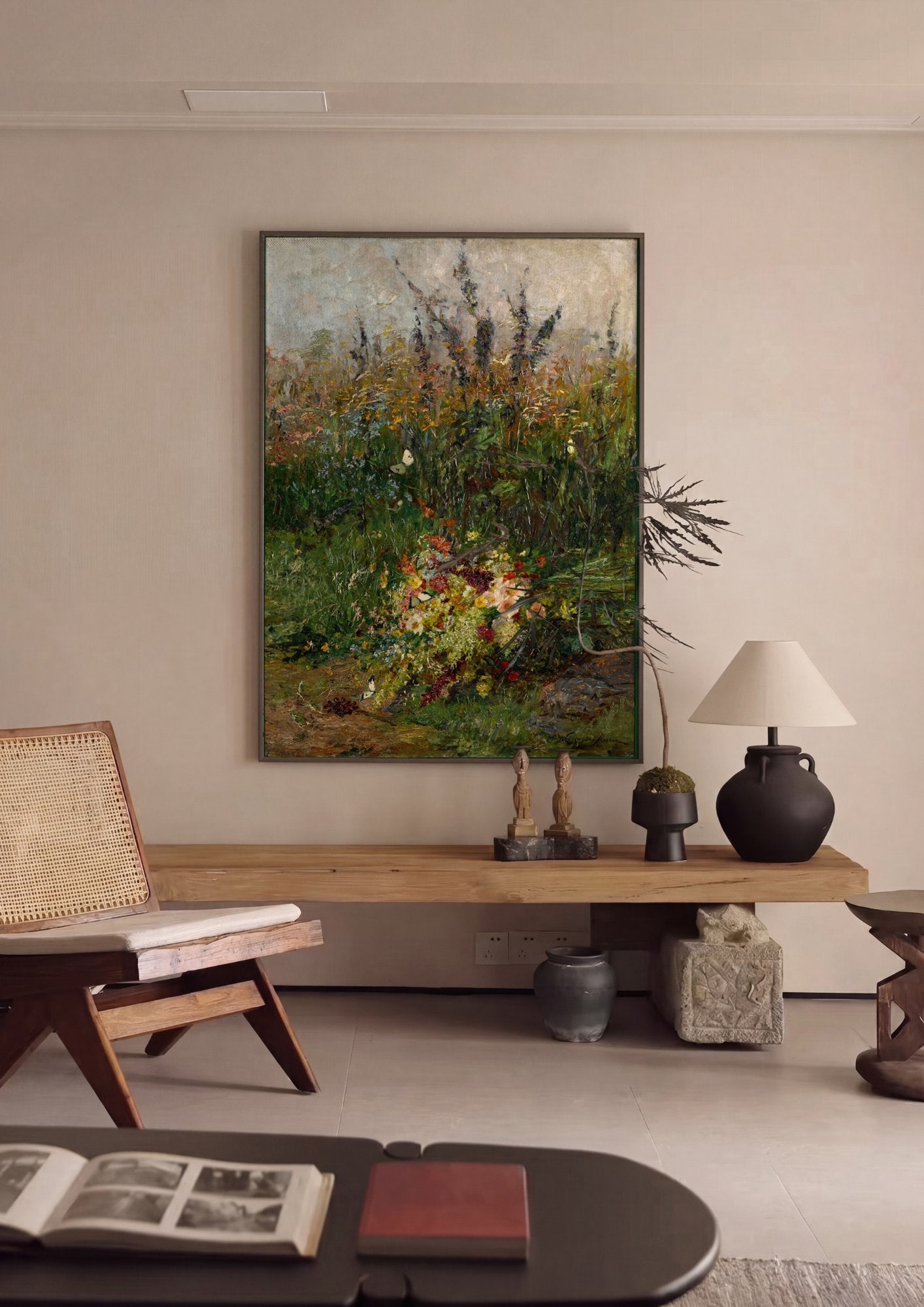 Quadro Decorativo Campo de Flores - Olga Wisinger-Florian em ambiente decorado