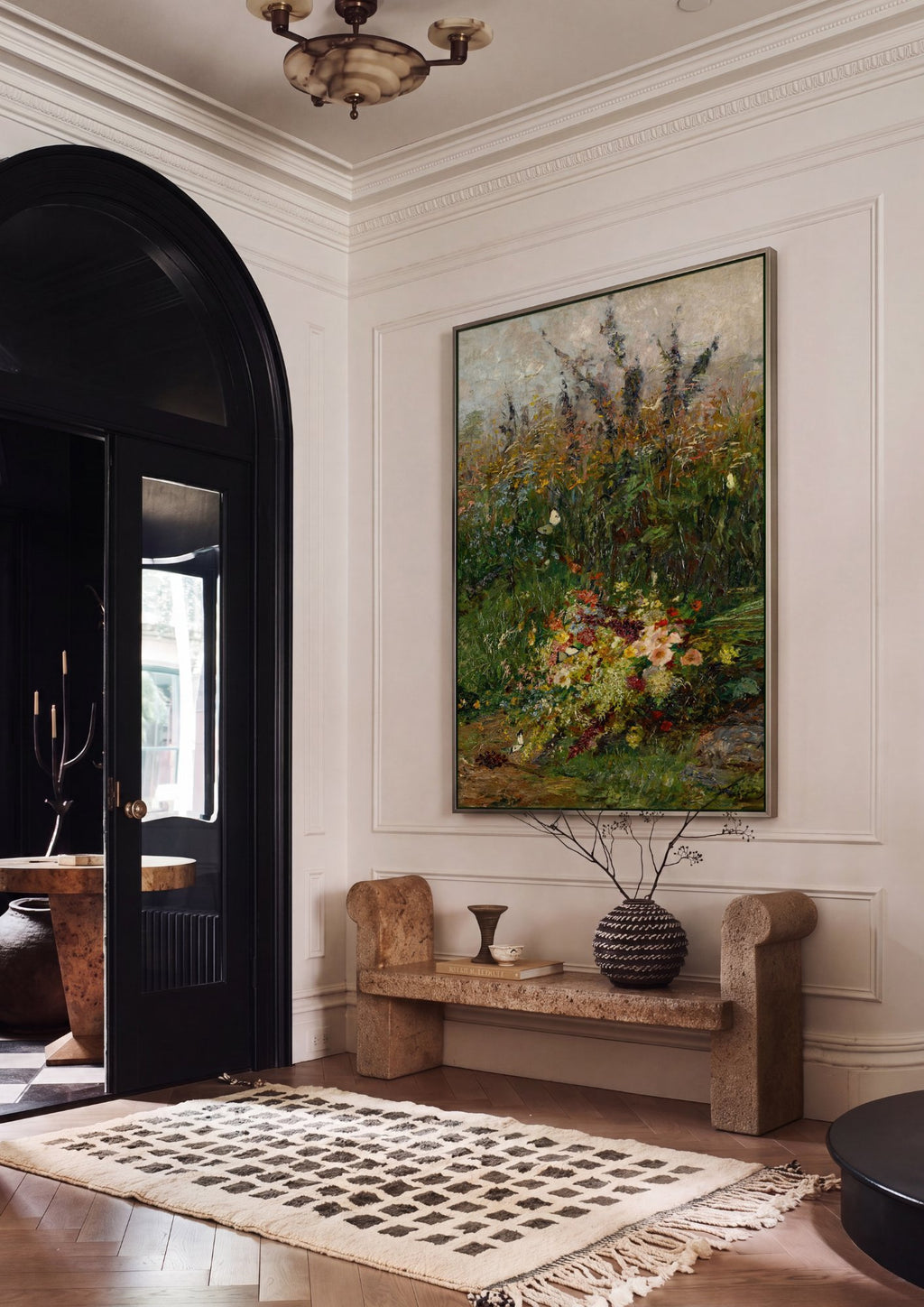 Quadro Decorativo Campo de Flores - Olga Wisinger-Florian em ambiente decorado