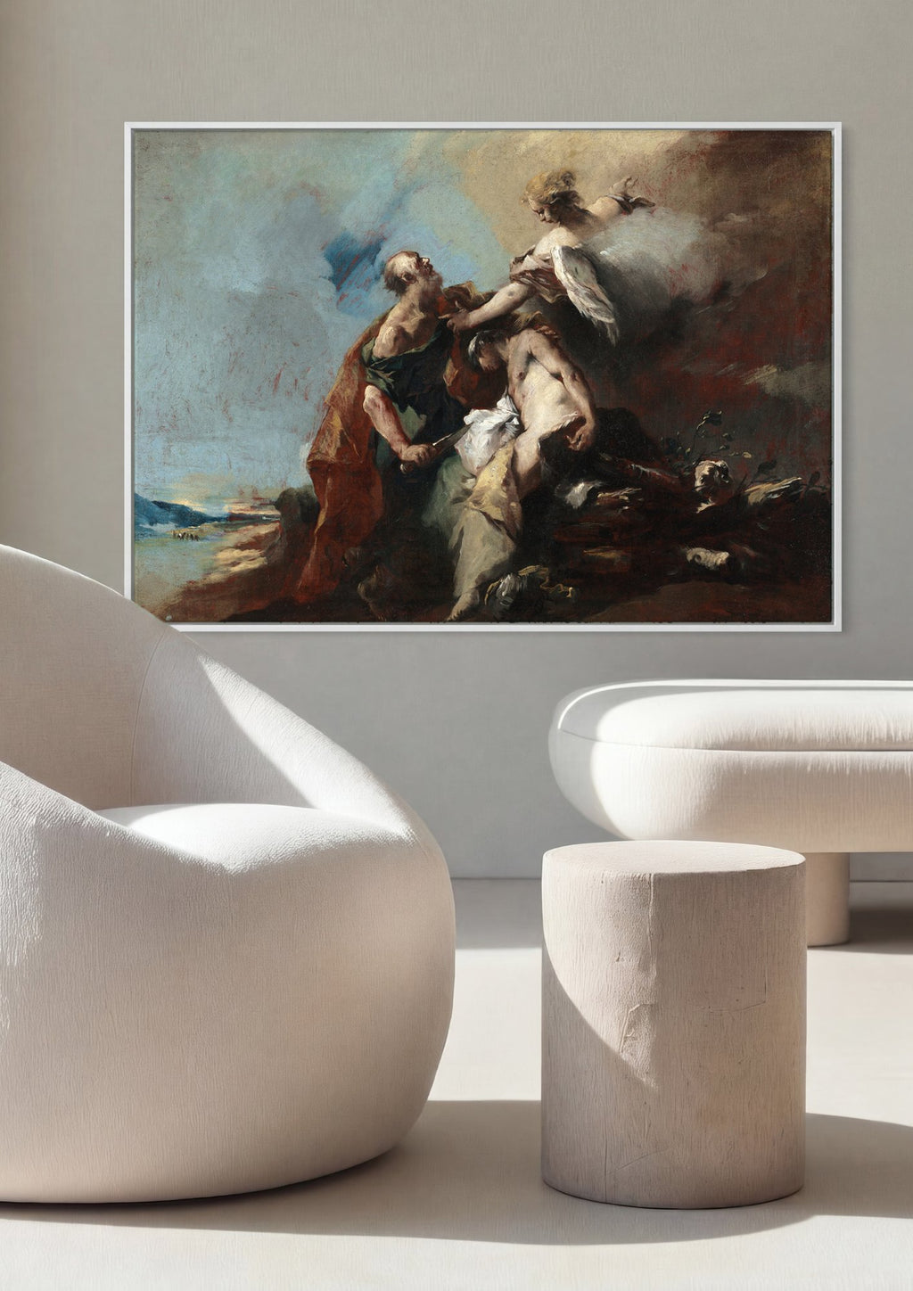 Quadro Decorativo O Sacrifício de Isaac - Guardi em ambiente decorado