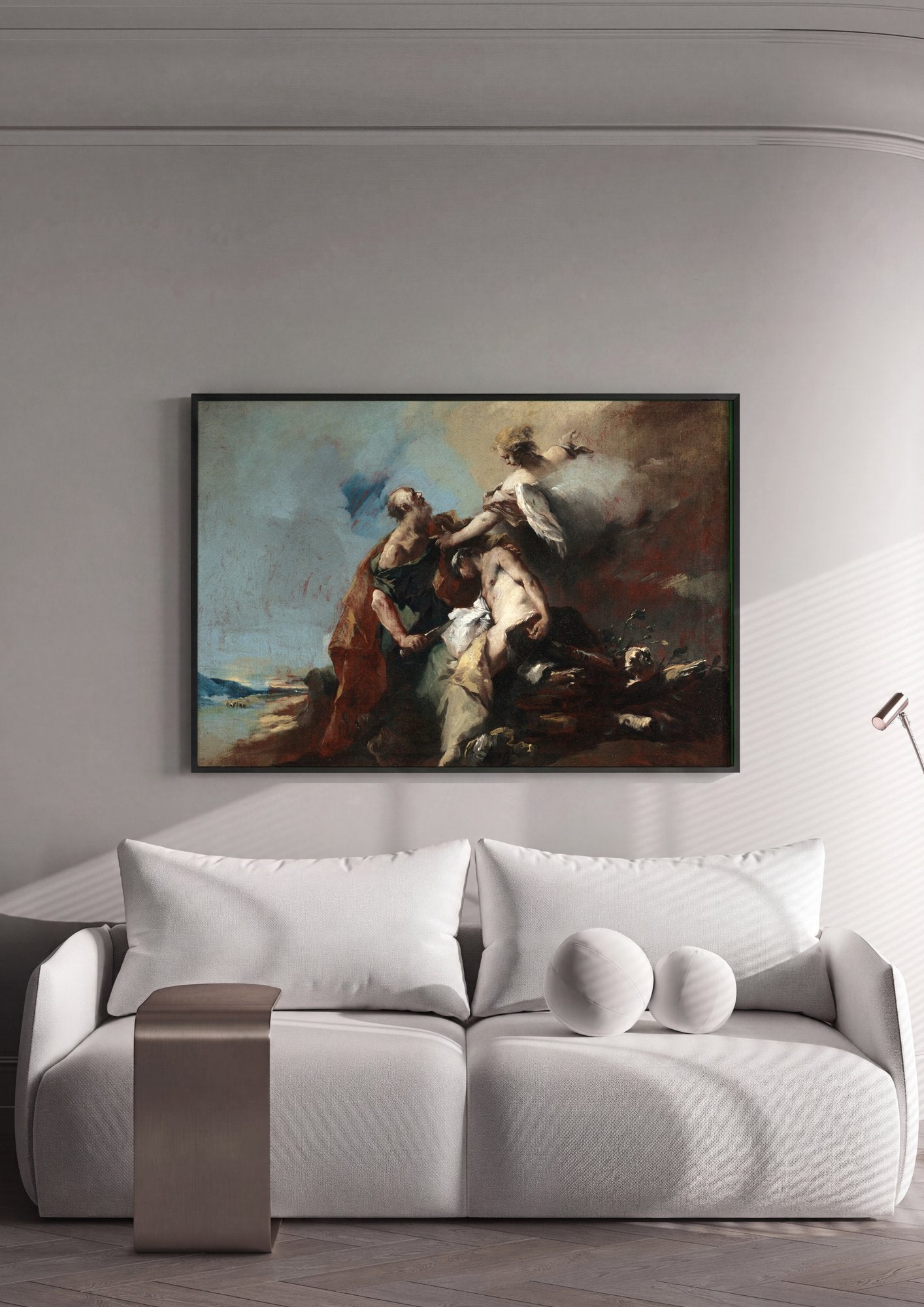Quadro Decorativo O Sacrifício de Isaac - Guardi em ambiente decorado