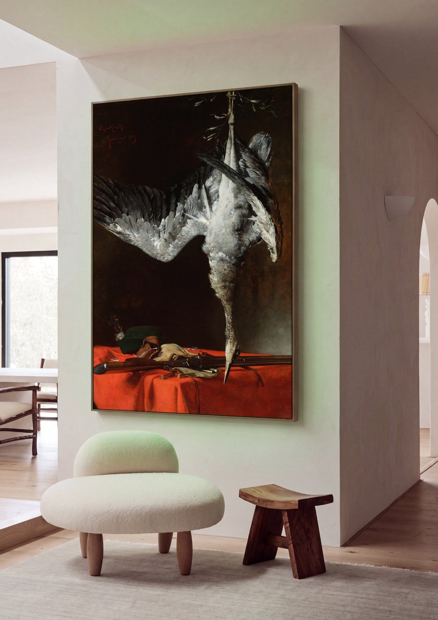 Quadro Decorativo Natureza-Morta de Caça - Czachórski em ambiente decorado