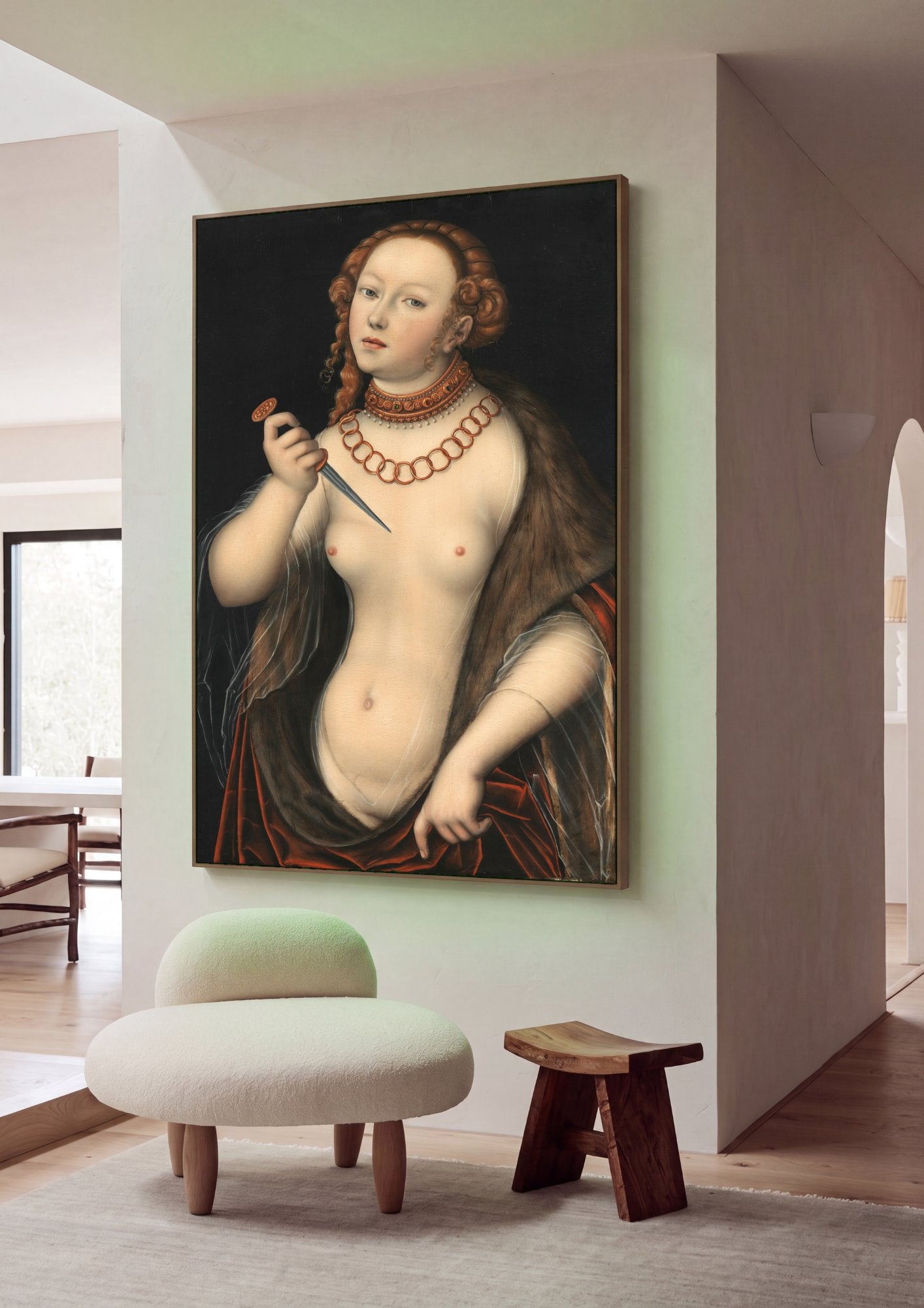 Quadro Decorativo Lucretia - Lucas Cranach, o Velho em ambiente decorado