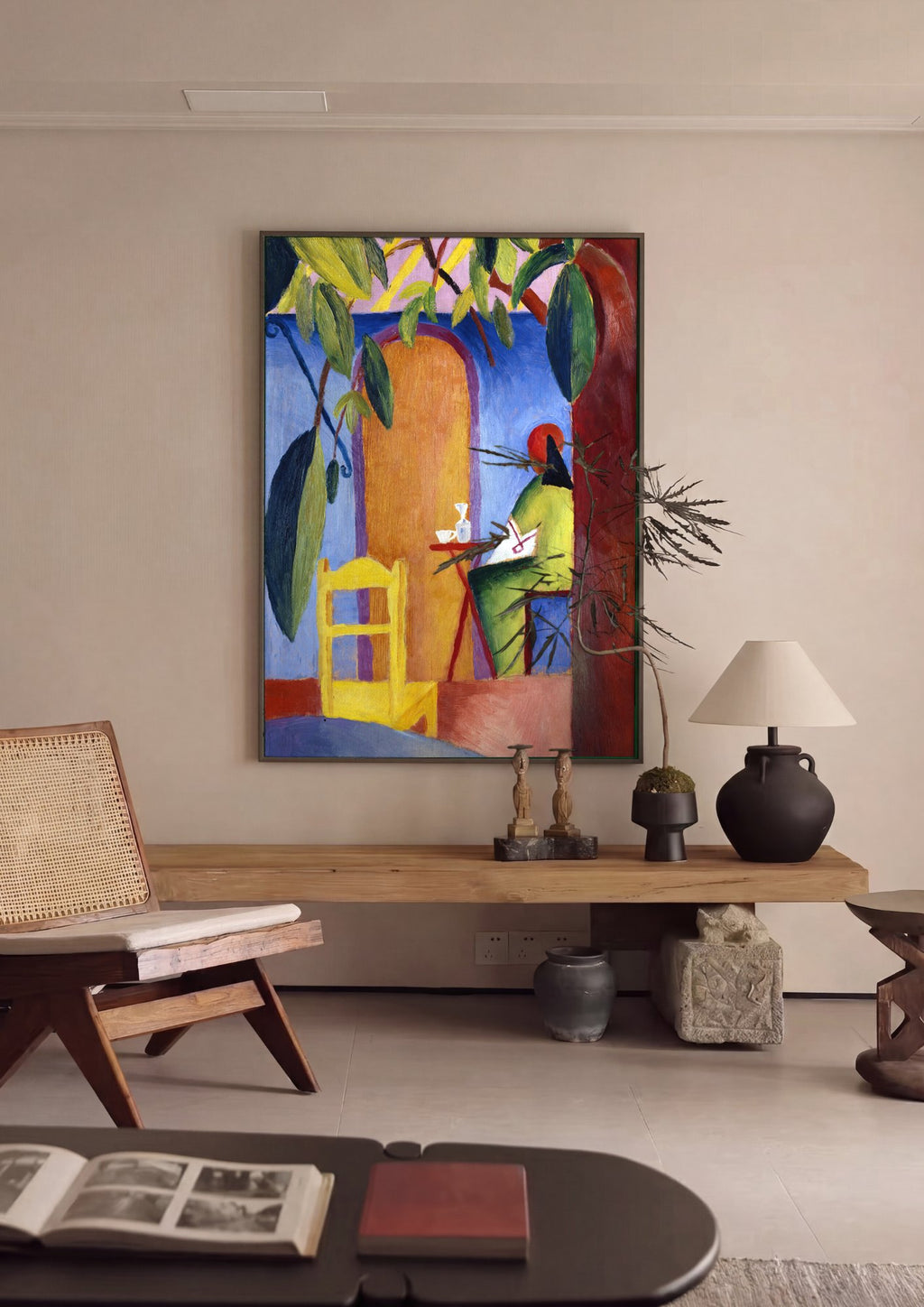 Quadro Decorativo Na Varanda - August Macke em ambiente decorado