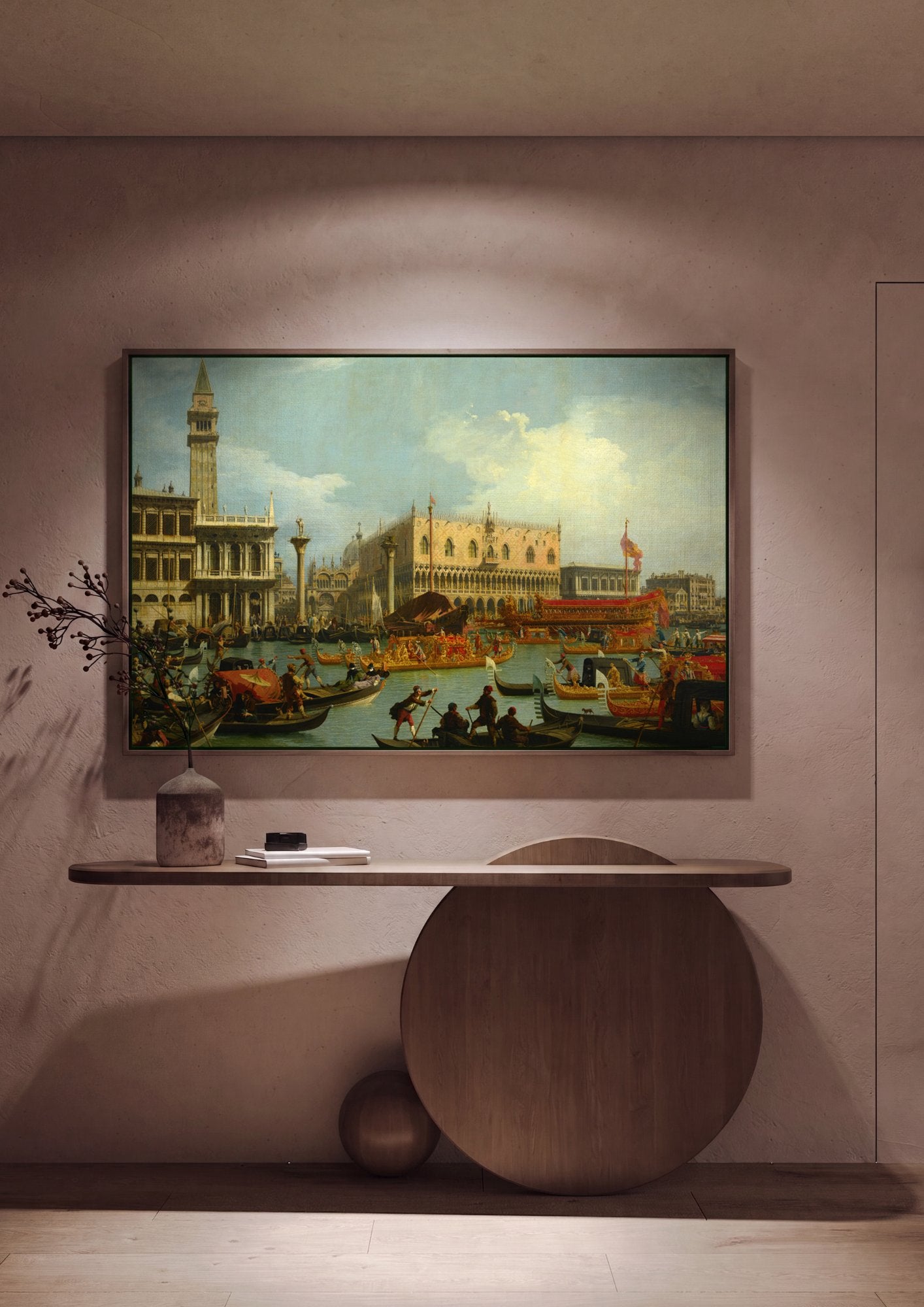 Quadro Decorativo A Chegada do Embaixador Frances - Canaletto em ambiente decorado