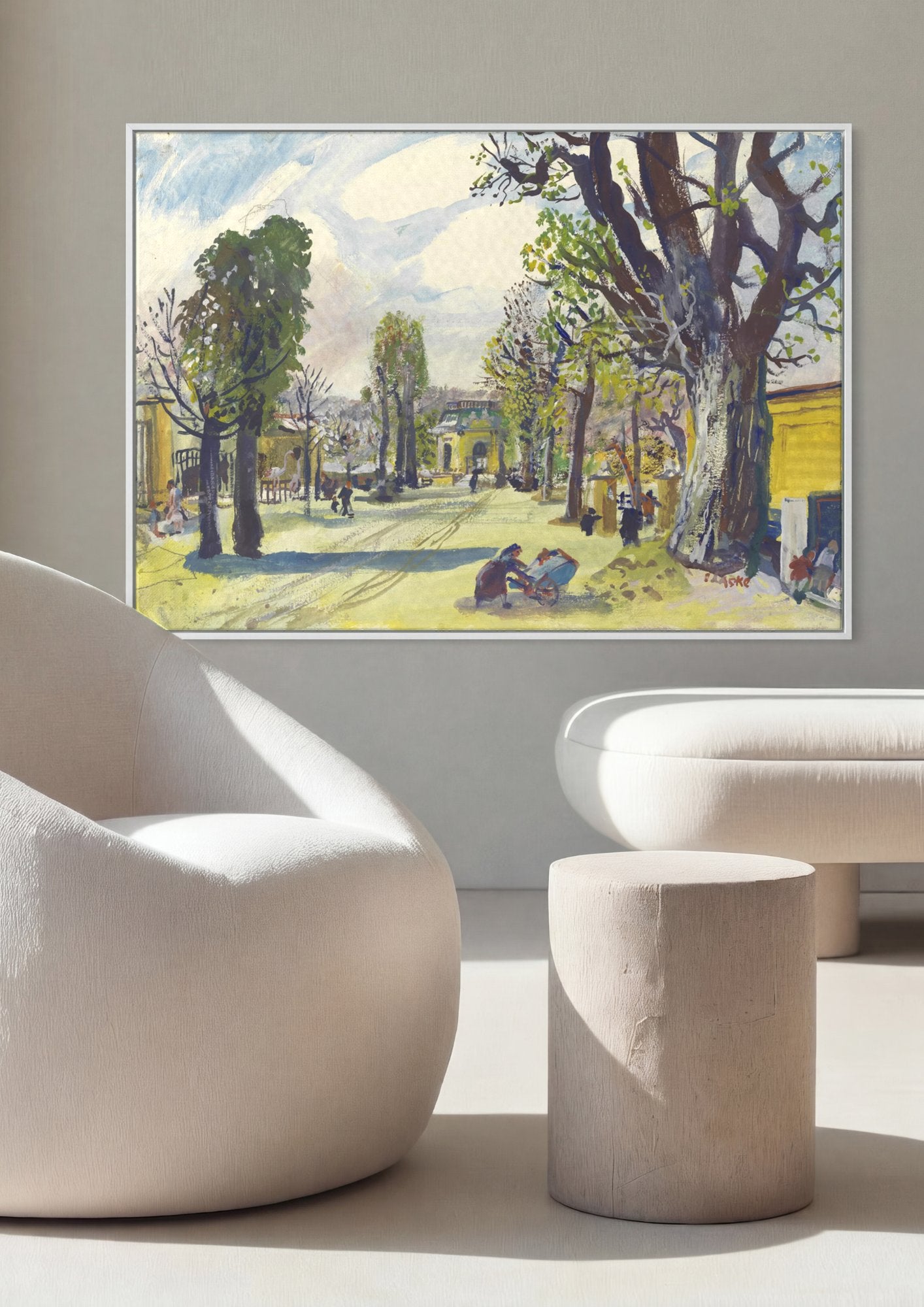 Quadro Decorativo de Caminho Arborizado - Oskar Laske em ambiente decorado