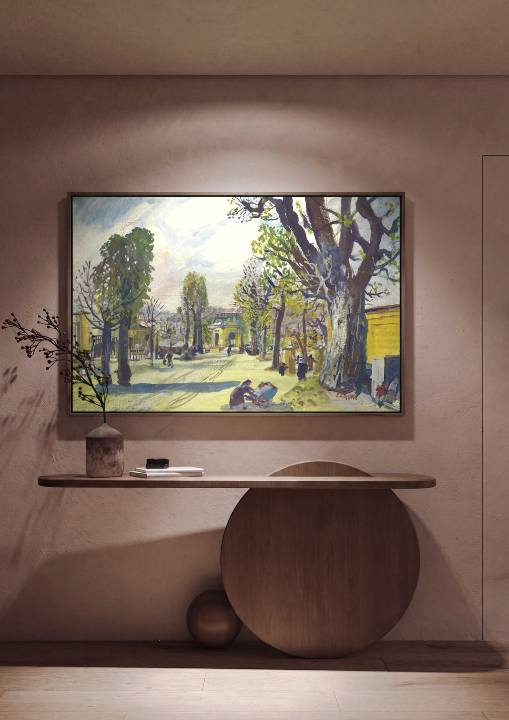 Quadro Decorativo de Caminho Arborizado - Oskar Laske em ambiente decorado