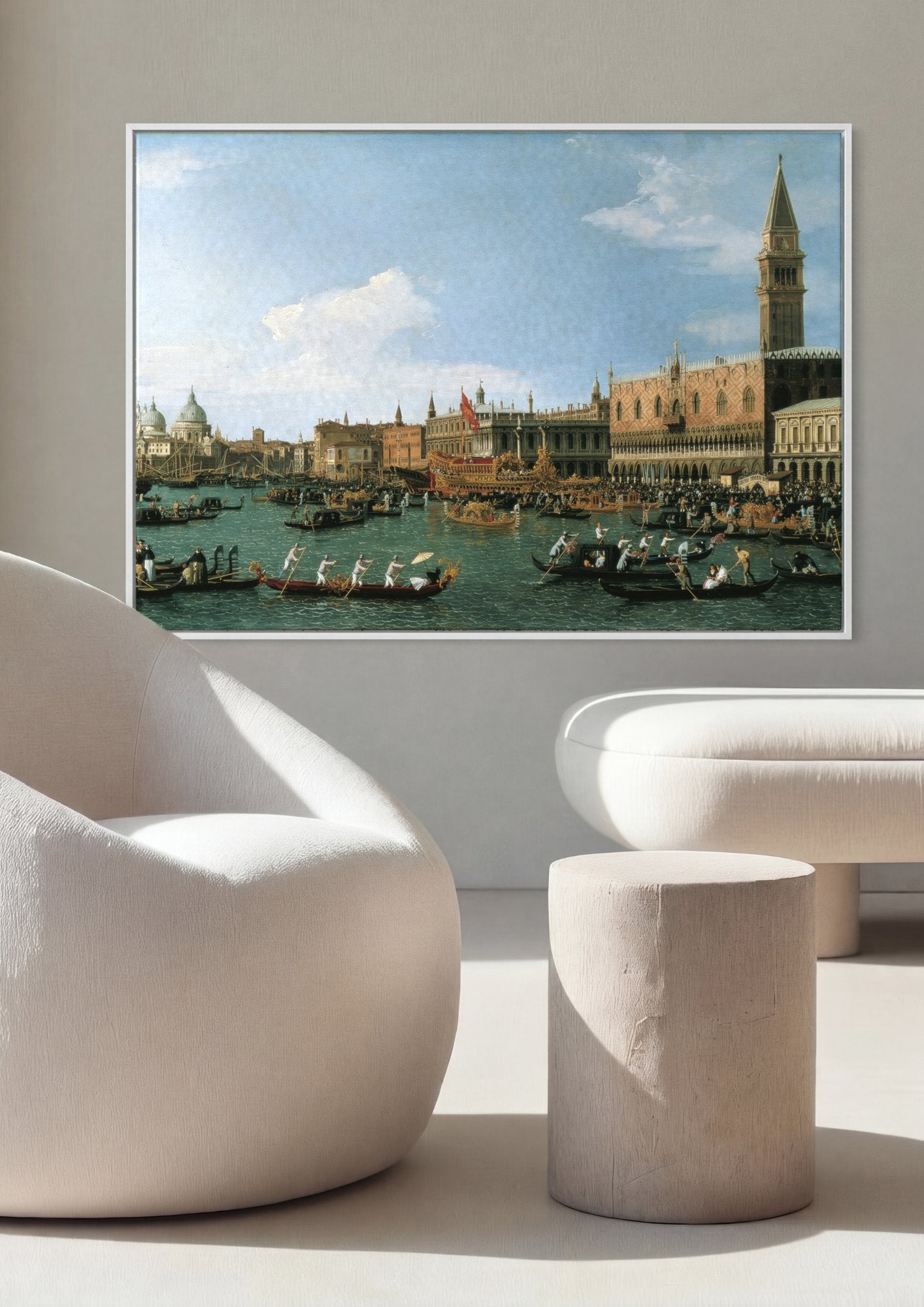 Quadro Decorativo A Chegada do Embaixador Francês - Canaletto em ambiente decorado