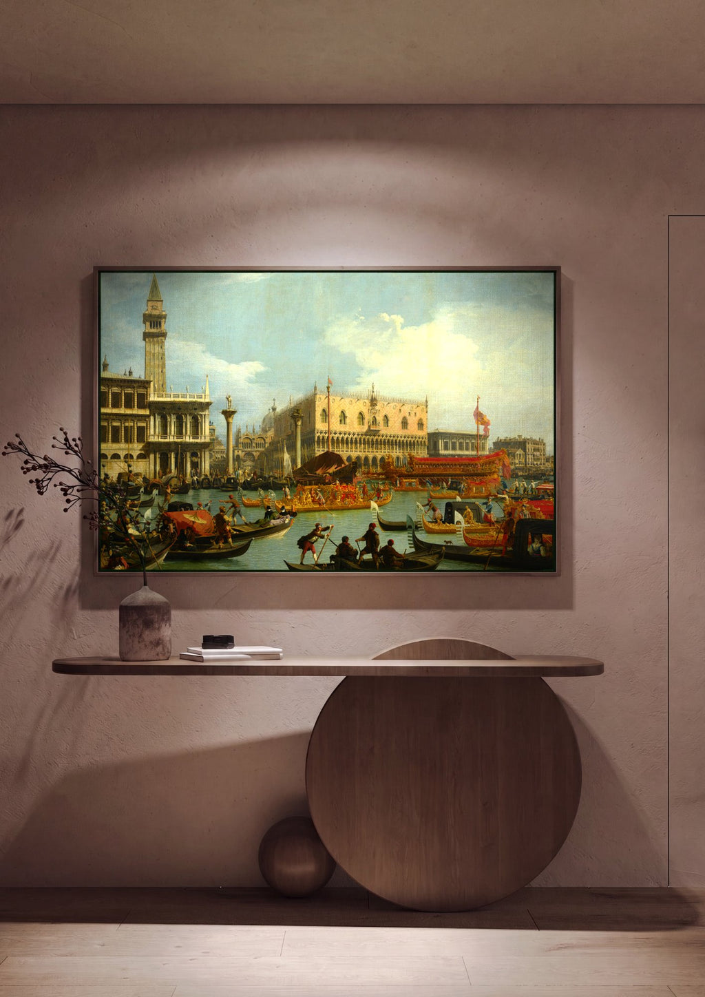Quadro Decorativo A Chegada do Embaixador Francês - Canaletto em ambiente decorado