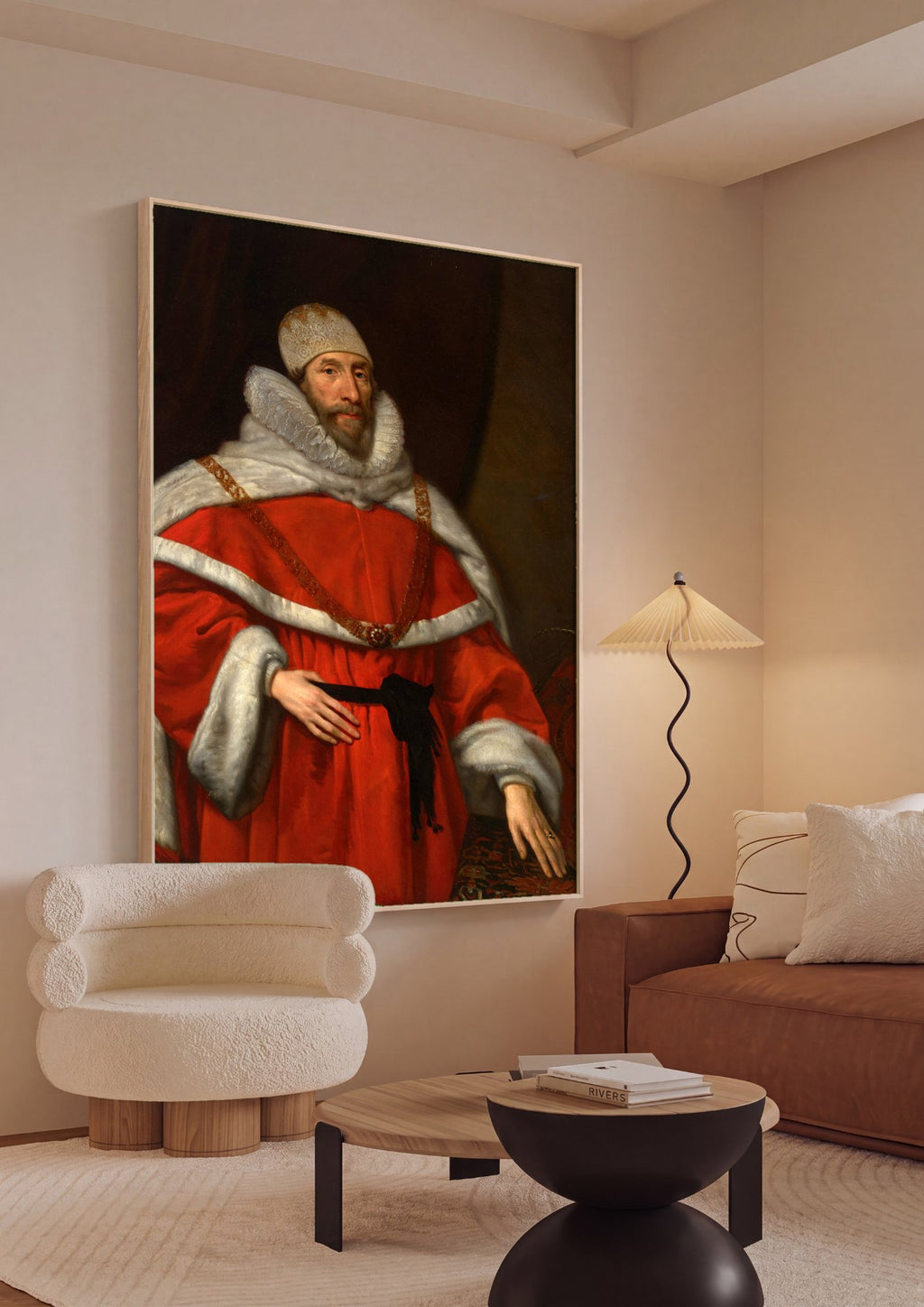 Quadro Decorativo Retrato de Magistrado - Daniël Mijtens em ambiente decorado