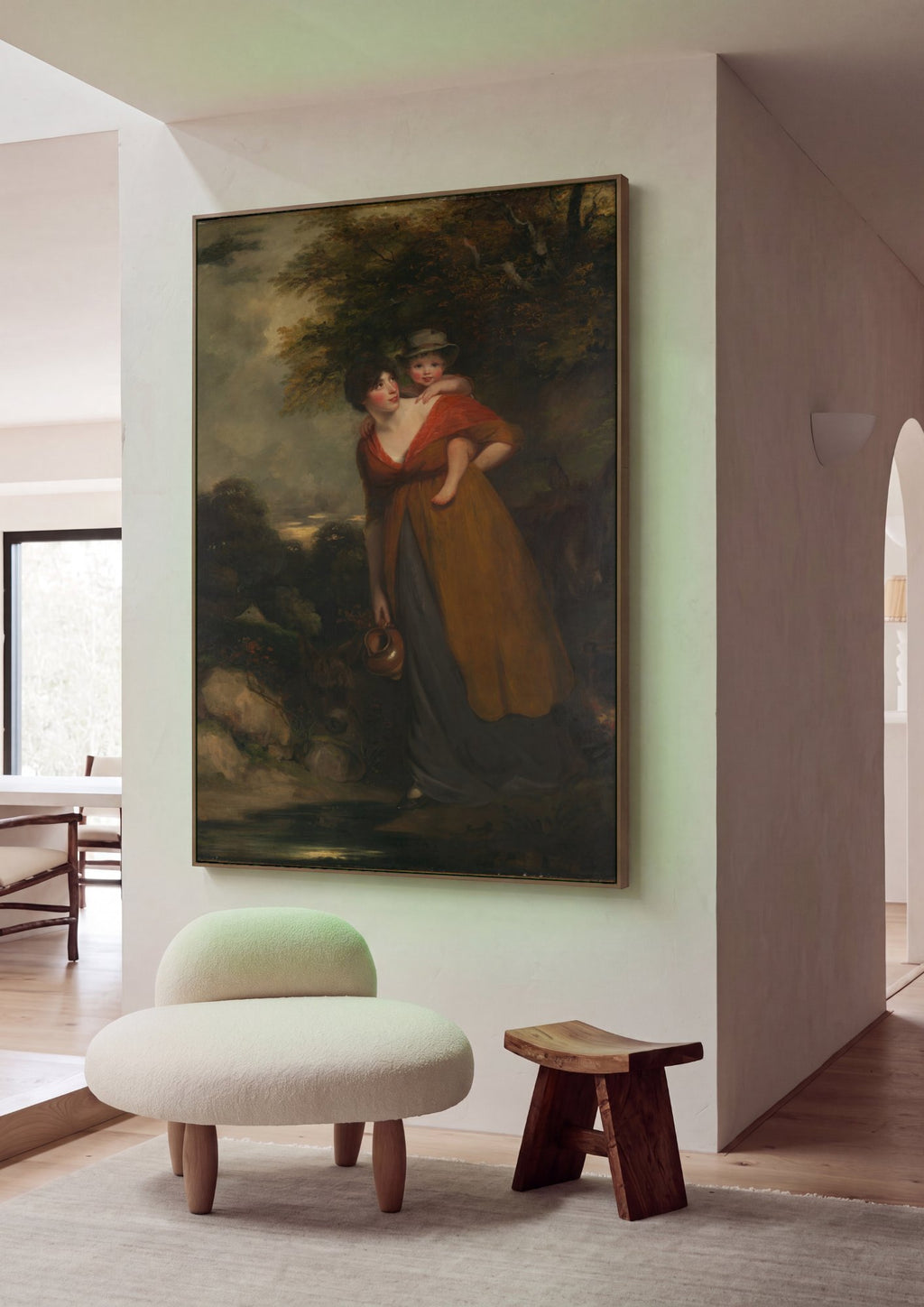 Quadro Decorativo Mãe e Filho em Paisagem - John Hoppner em ambiente decorado