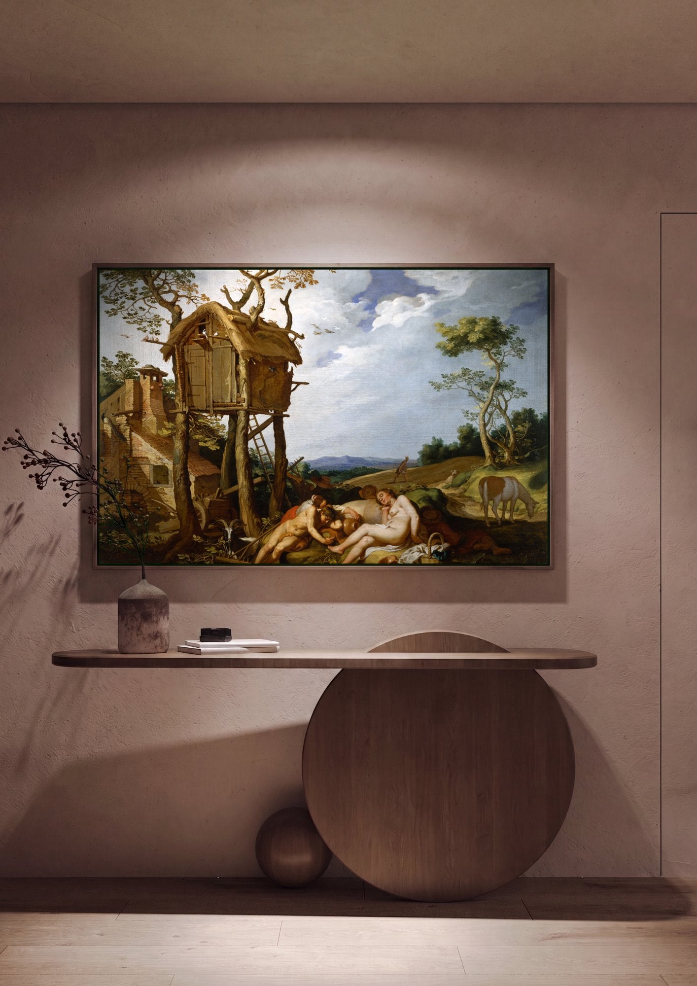 Quadro Decorativo A Idade do Ouro - Abraham Bloemaert em ambiente decorado