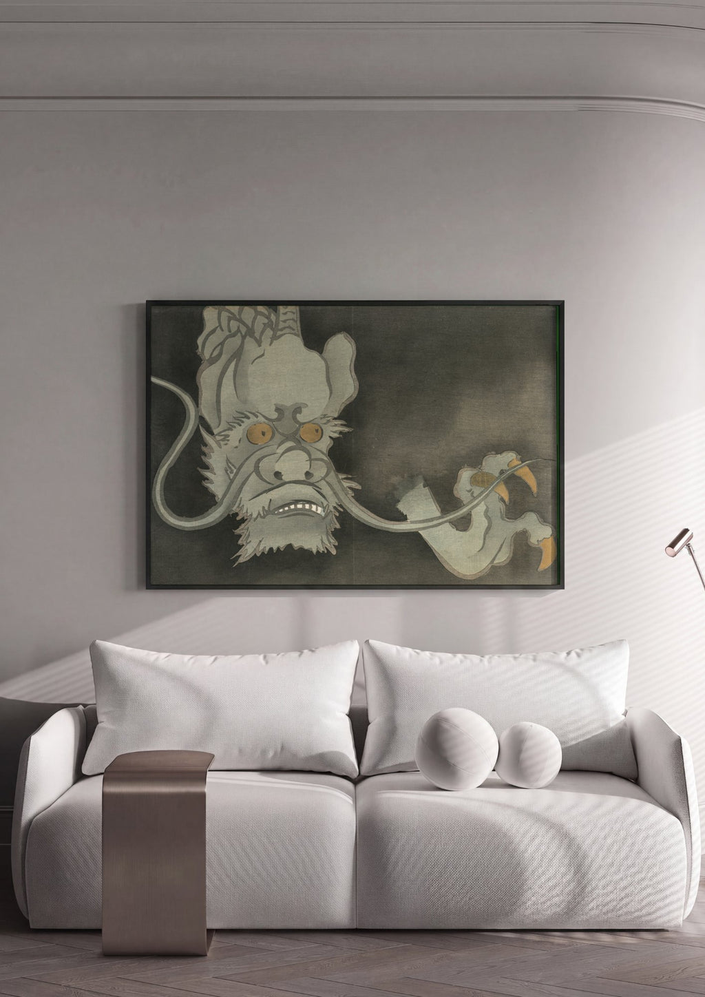 Quadro Decorativo Dragão do Mar - Kamisaka Sekka em ambiente decorado