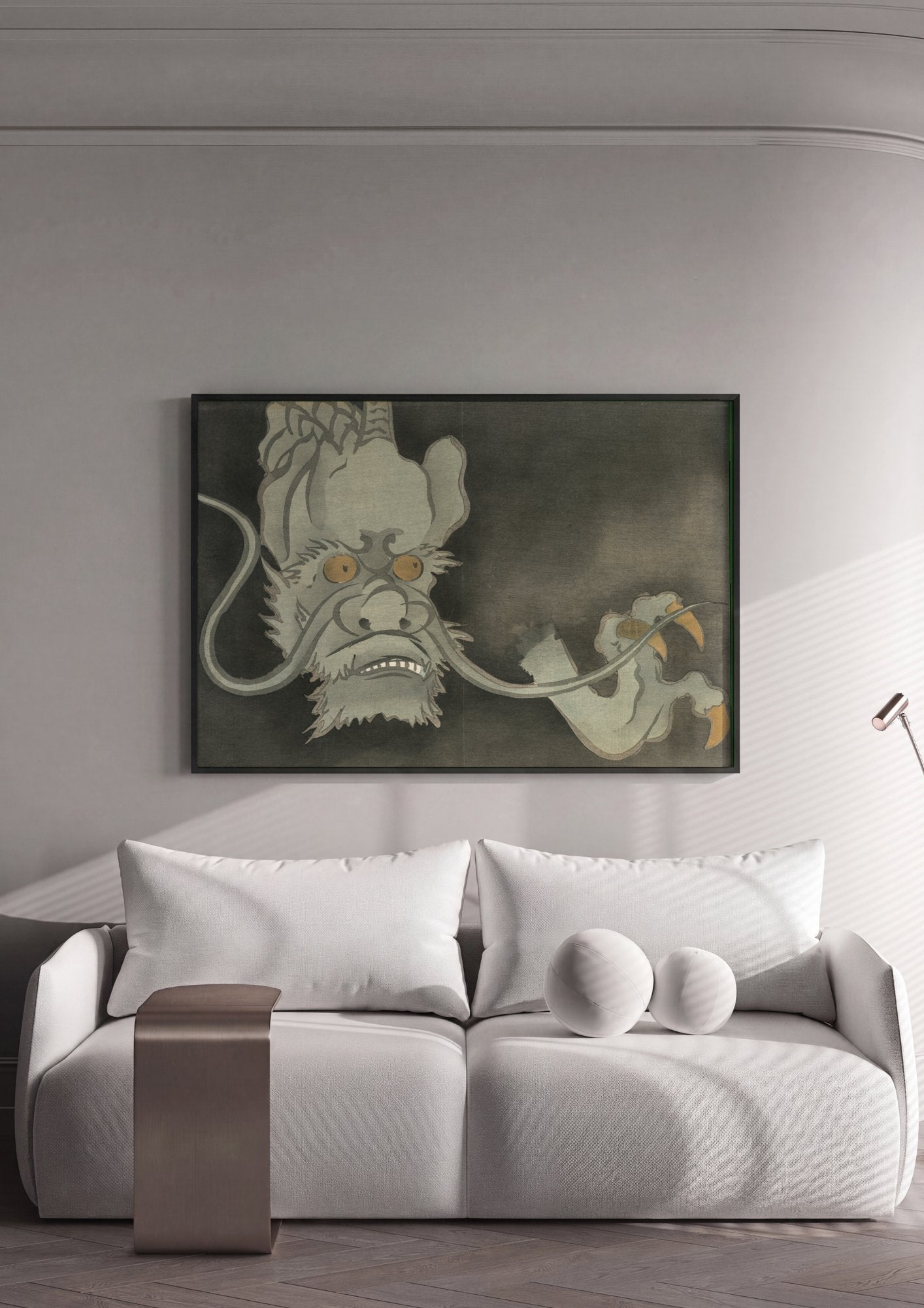 Quadro Decorativo Dragão do Mar - Kamisaka Sekka em ambiente decorado