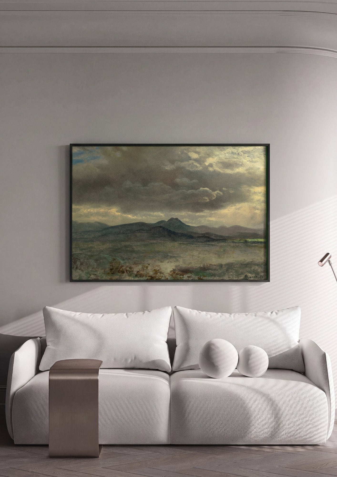 Quadro Decorativo Paisagem com Nuvens - Albert Bierstadt em ambiente decorado