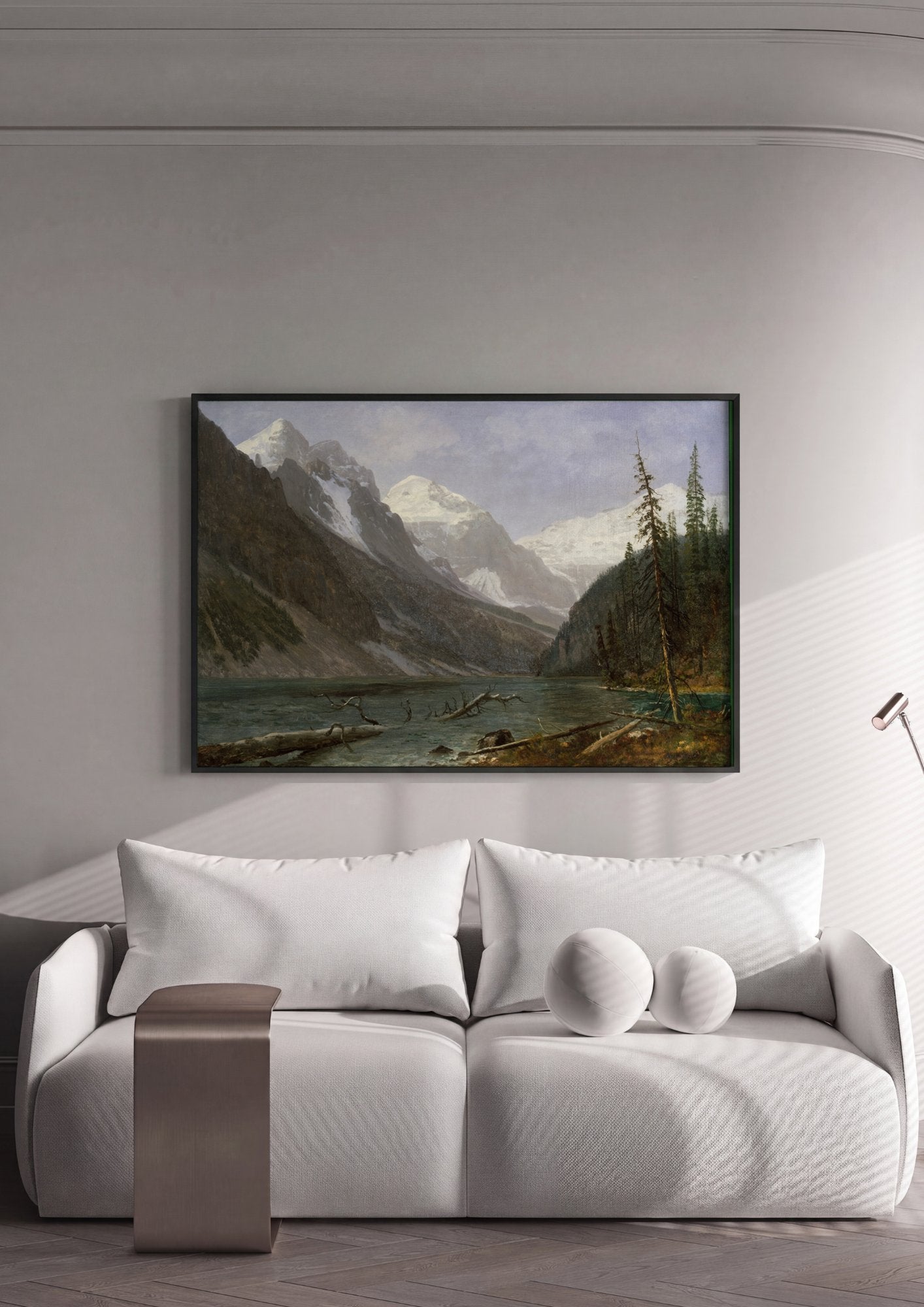 Quadro Decorativo Montanhas Rochosas - Albert Bierstadt em ambiente decorado