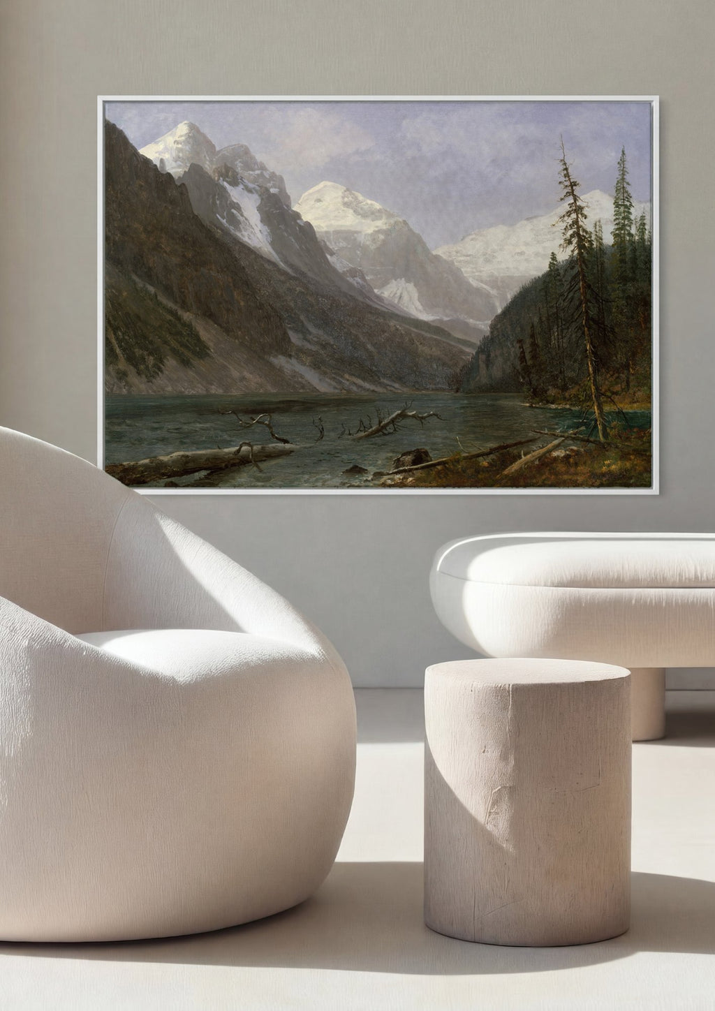 Quadro Decorativo Montanhas Rochosas - Albert Bierstadt em ambiente decorado