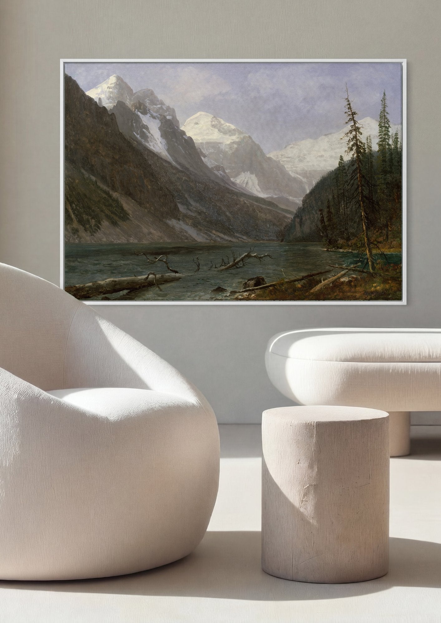 Quadro Decorativo Montanhas Rochosas - Albert Bierstadt em ambiente decorado