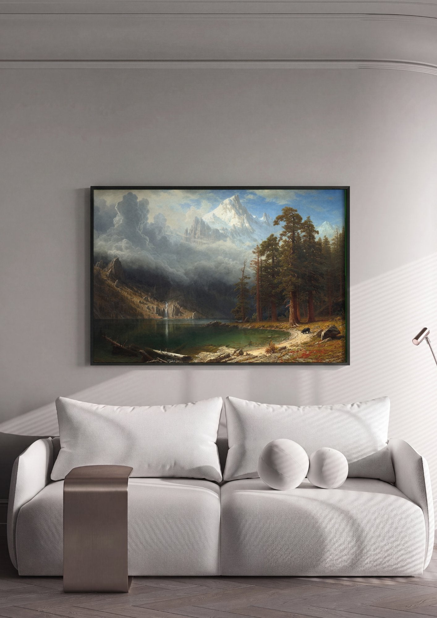 Quadro Decorativo Montanhas Rochosas - Albert Bierstadt em ambiente decorado