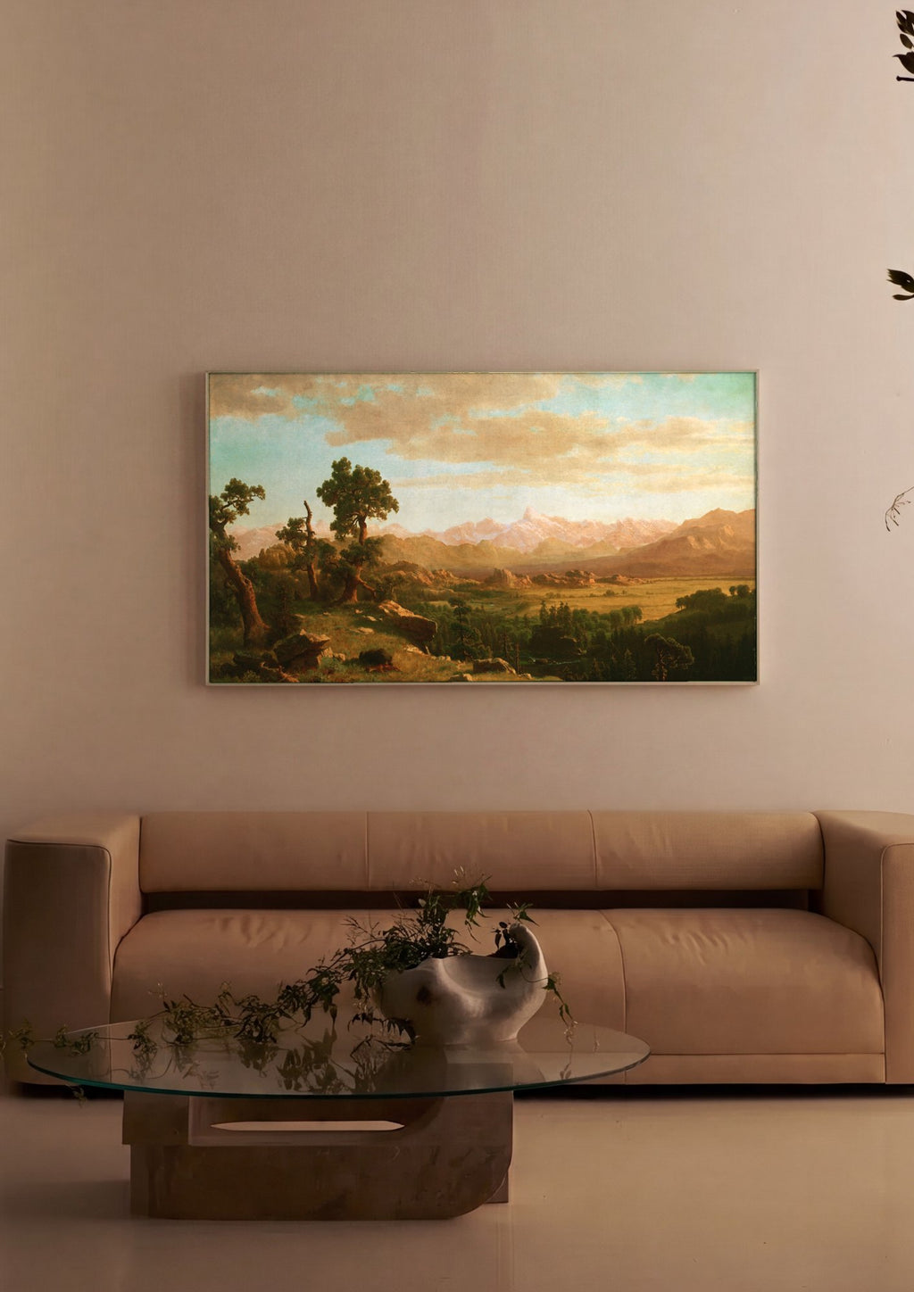 Quadro Decorativo Paisagem Grandiosa - Albert Bierstadt em ambiente decorado