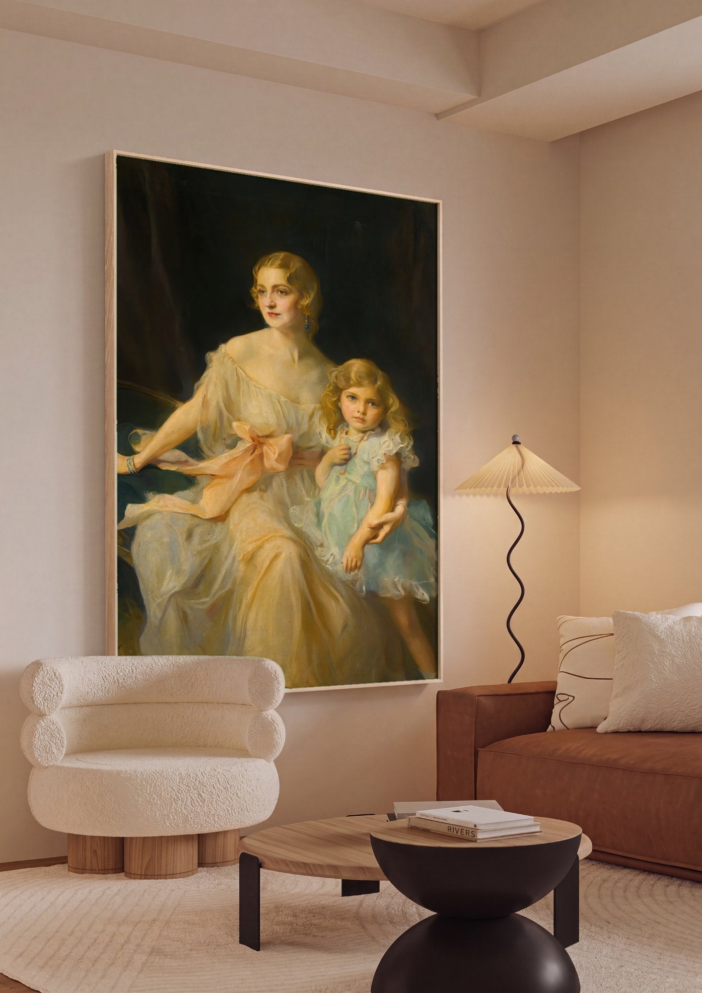 Quadro Decorativo Mãe e Filha - Philip Alexius de László em ambiente decorado