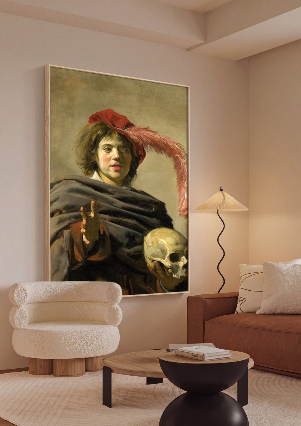 Quadro Decorativo Malle Babbe - Frans Hals em ambiente decorado