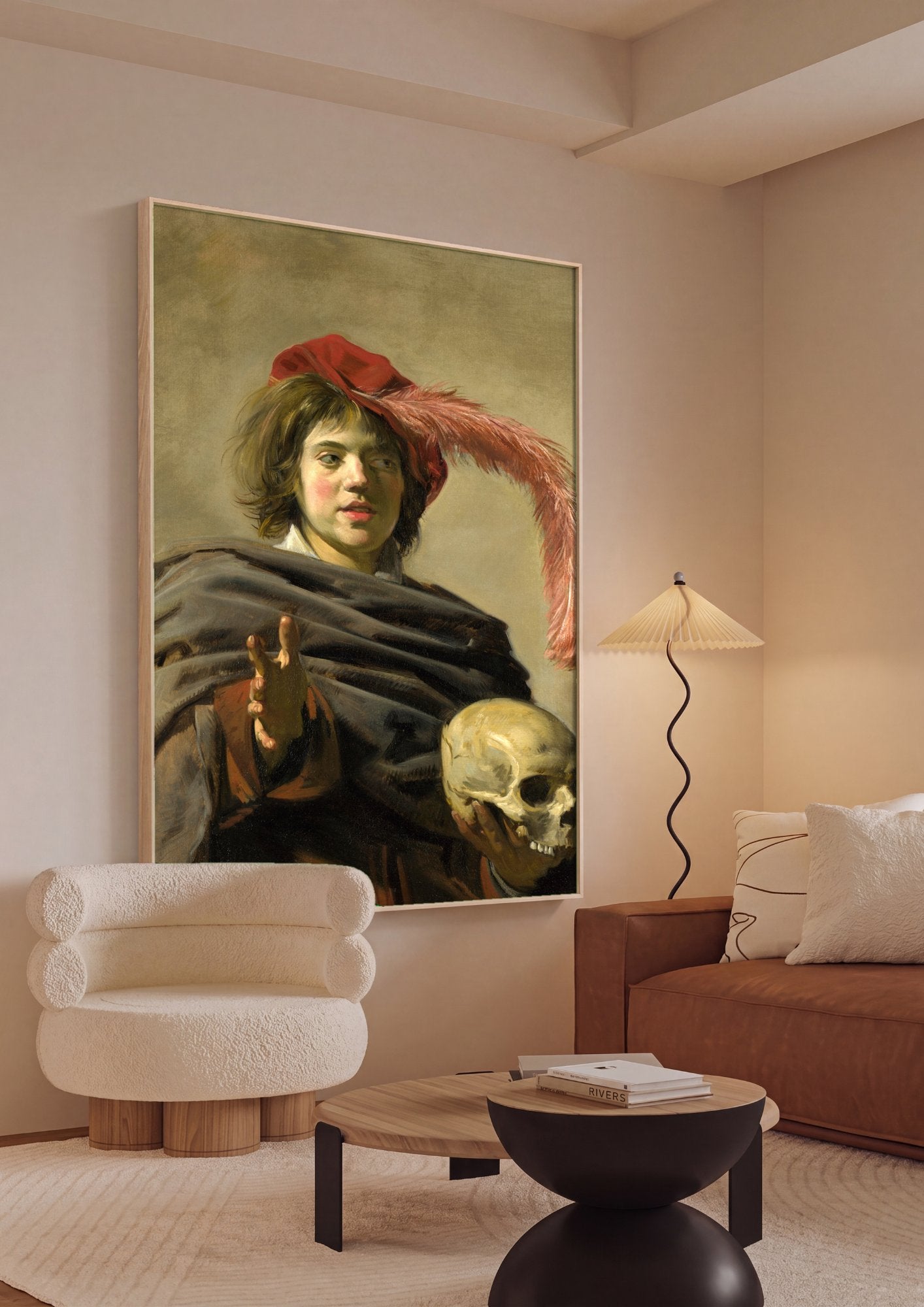 Quadro Decorativo Malle Babbe - Frans Hals em ambiente decorado