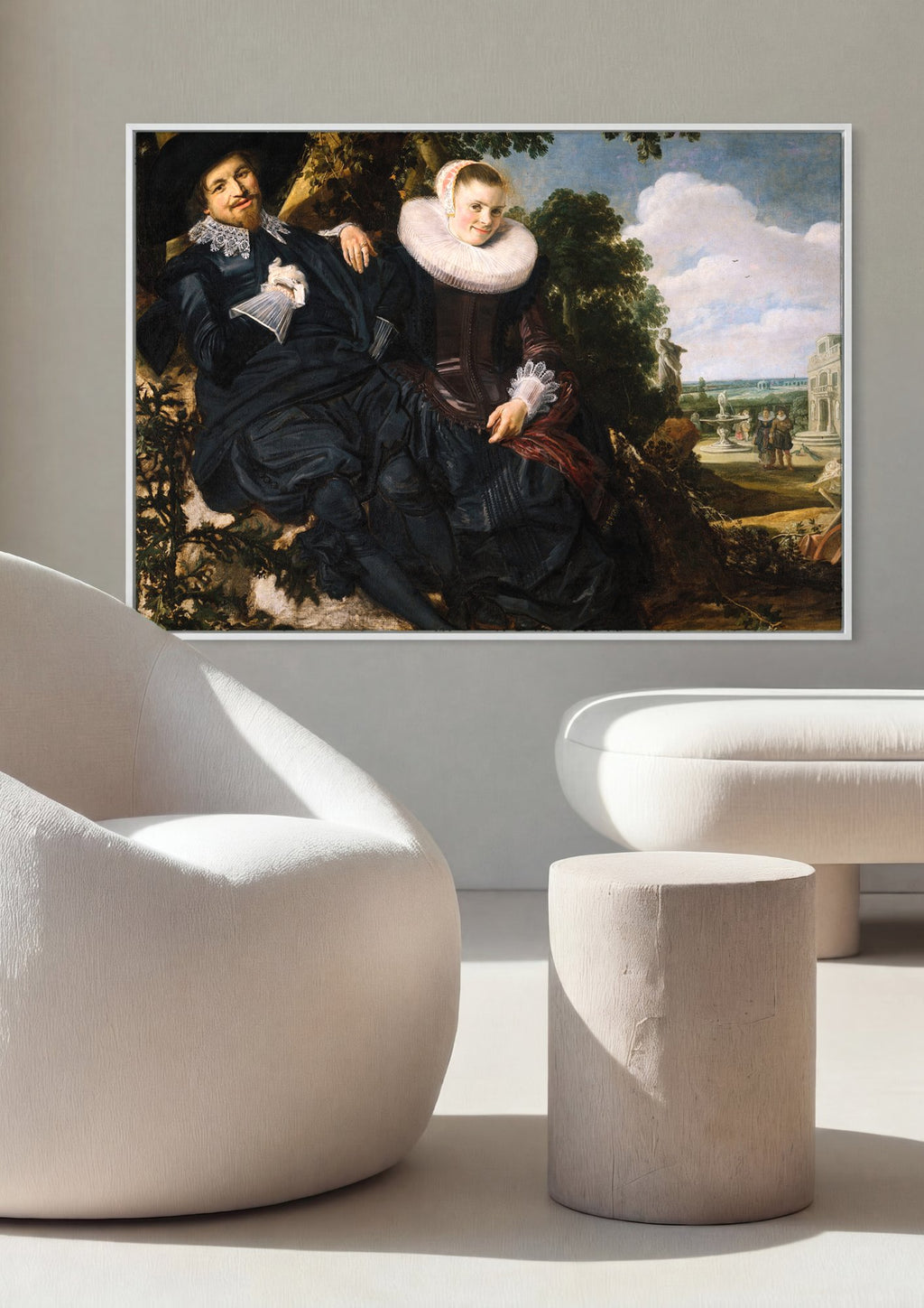 Quadro Decorativo Casal Jovem - Frans Hals em ambiente decorado