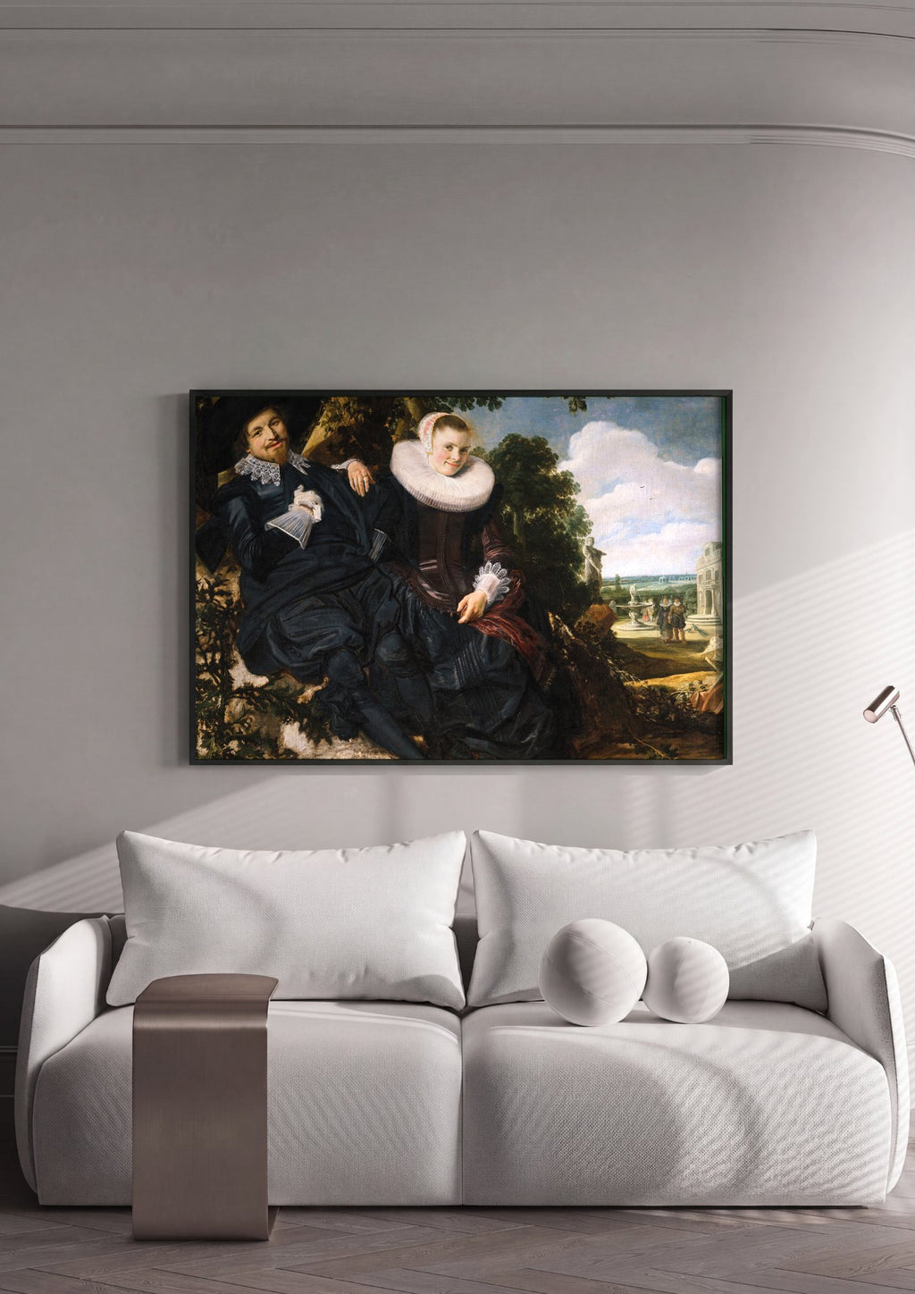 Quadro Decorativo Casal Jovem - Frans Hals em ambiente decorado