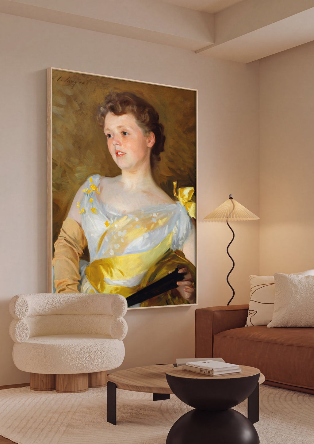 Quadro Decorativo Retrato de Jovem Dama - John Singer Sargent em ambiente decorado