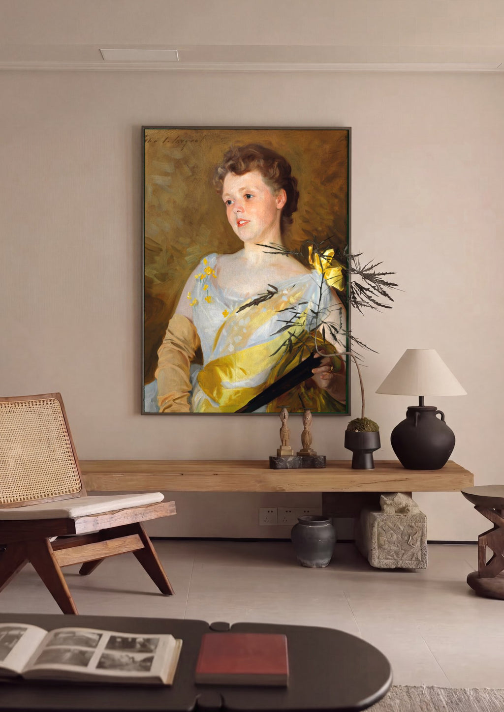 Quadro Decorativo Retrato de Jovem Dama - John Singer Sargent em ambiente decorado