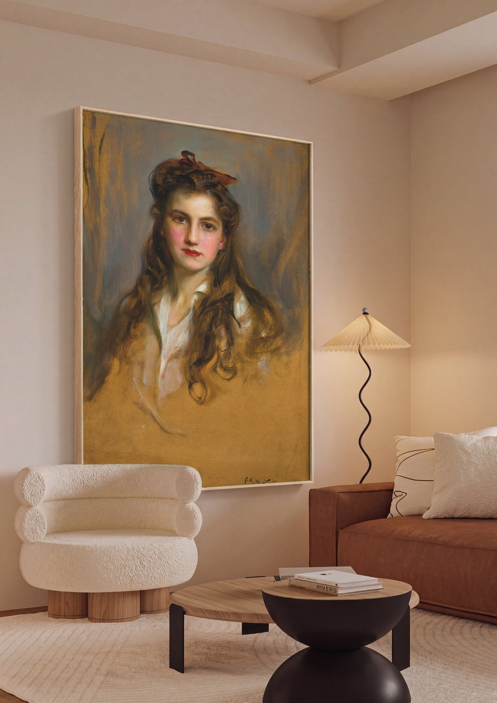 Quadro Decorativo Retrato de Jovem Dama - Philip Alexius de László em ambiente decorado