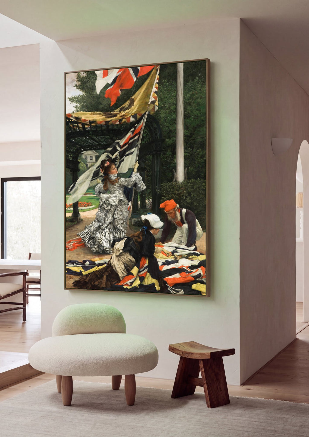 Quadro Decorativo A Festa (The Party) - James Tissot em ambiente decorado