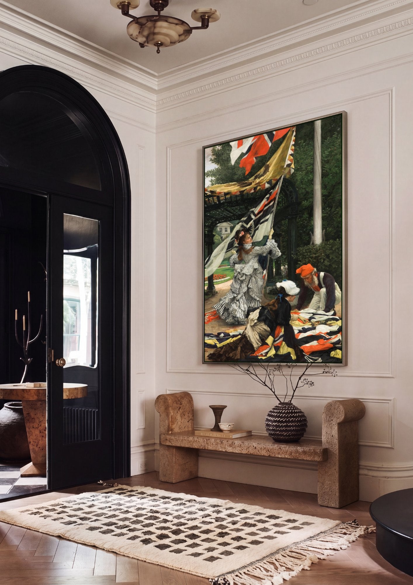 Quadro Decorativo A Festa (The Party) - James Tissot em ambiente decorado