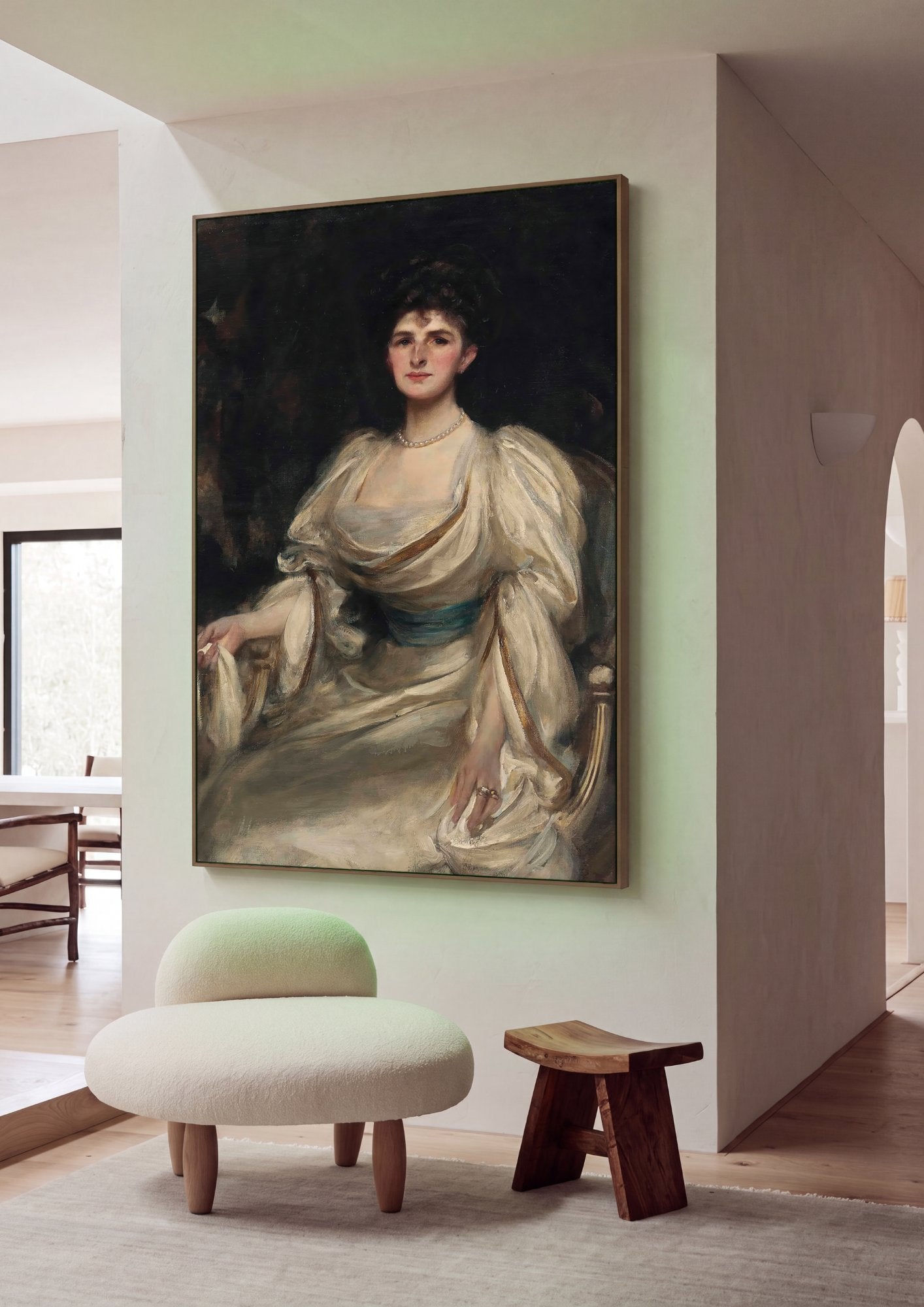 Quadro Decorativo Retrato de Mulher - James Jebusa Shannon em ambiente decorado