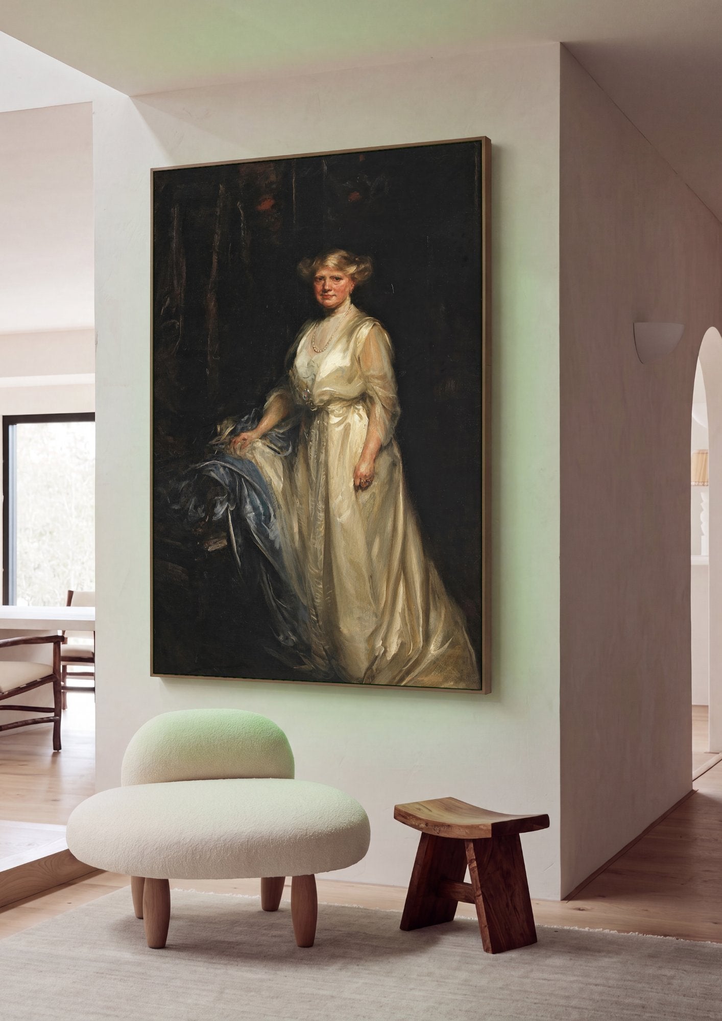 Quadro Decorativo Retrato de Mulher - James Jebusa Shannon em ambiente decorado