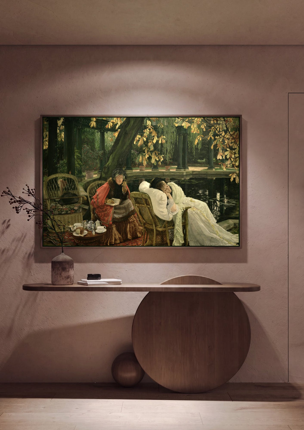 Quadro Decorativo A Tarde de Outono - James Tissot em ambiente decorado
