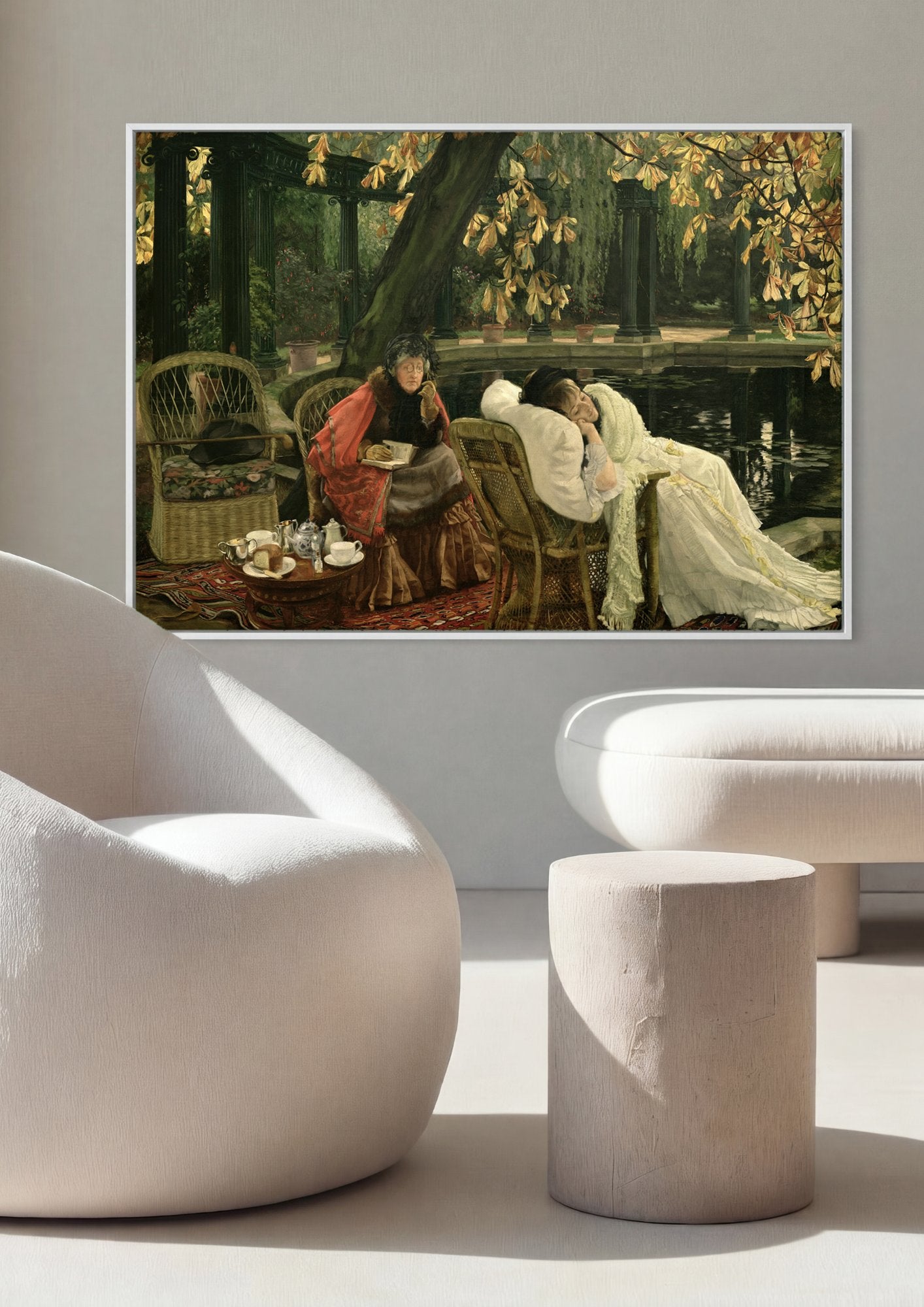 Quadro Decorativo A Tarde de Outono - James Tissot em ambiente decorado