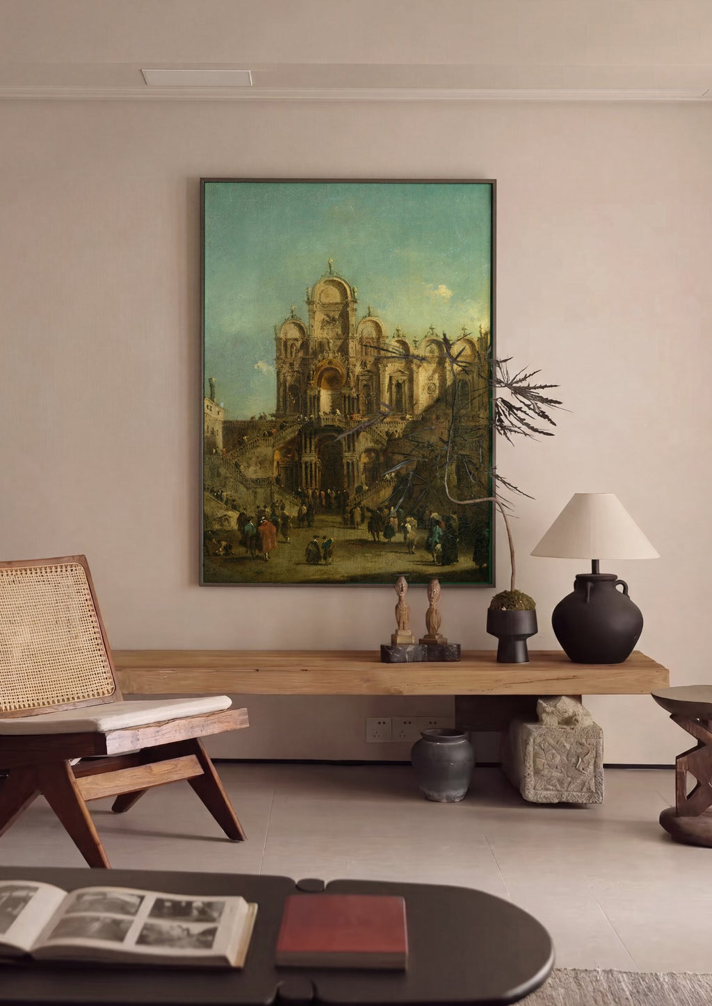 Quadro Decorativo Arquitetura Veneziana - Guardi em ambiente decorado