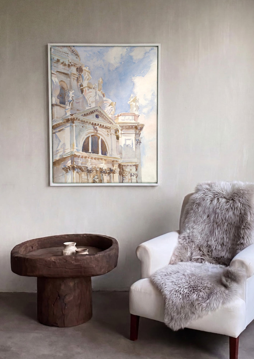 Quadro Decorativo Arquitetura Veneziana - John Singer Sargent em ambiente decorado